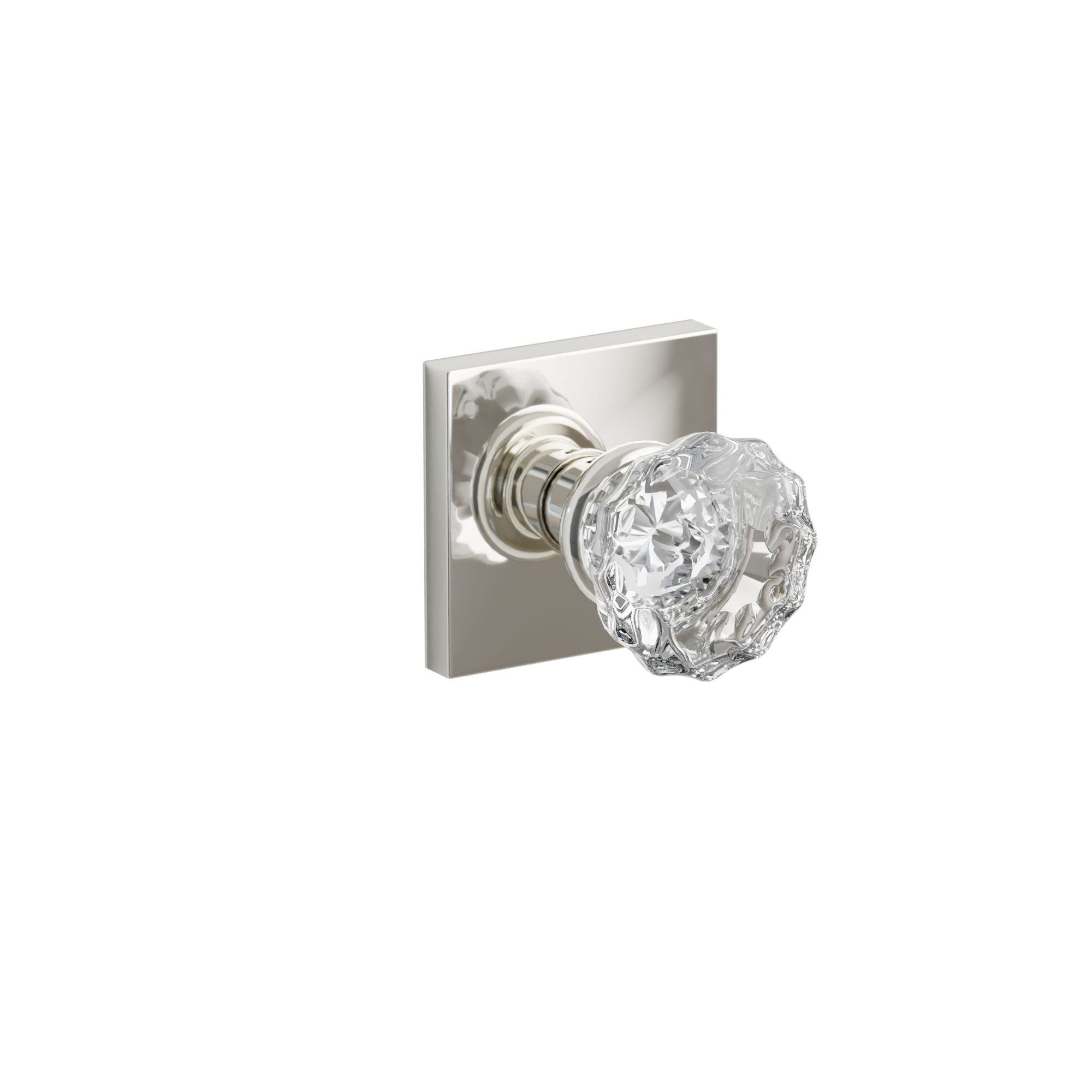Emtek Astoria Glass Knob Set with Square Rosette