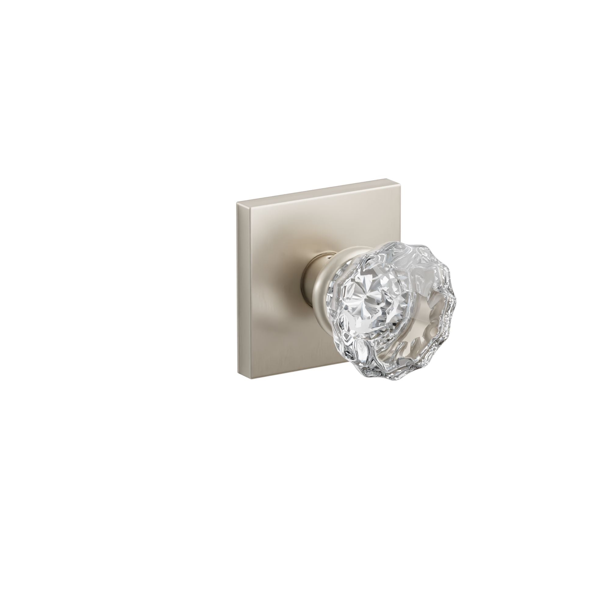 Emtek Concealed Fastener Astoria Glass Knob Set With Square Rosette