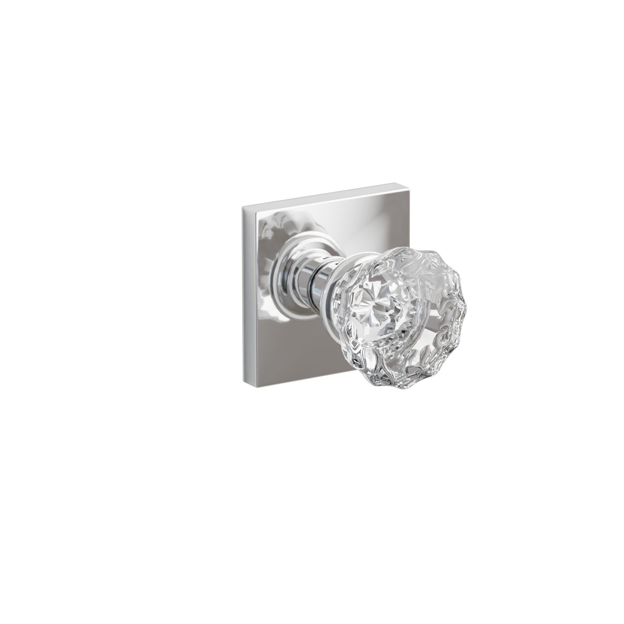Emtek Astoria Glass Knob Set with Square Rosette