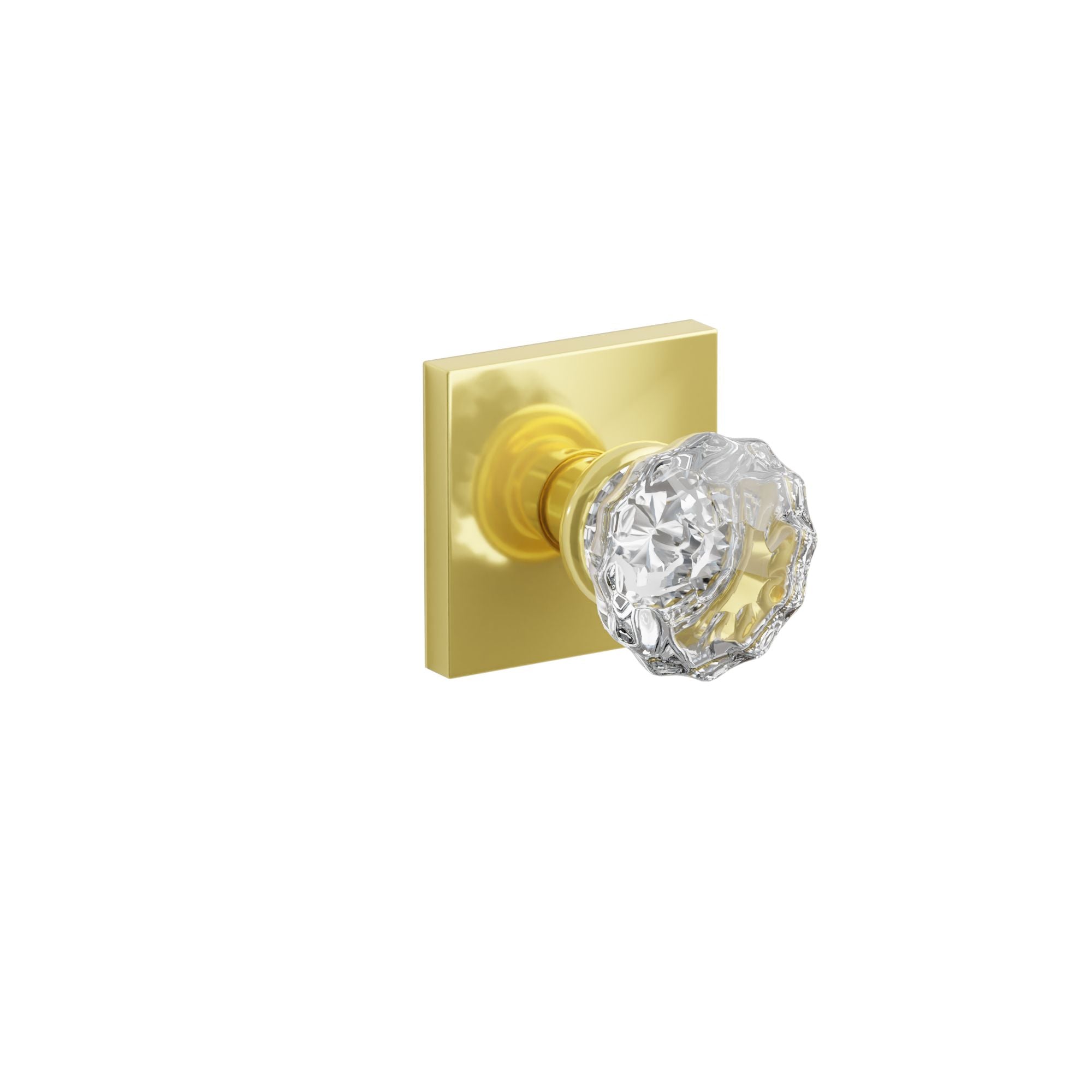 Emtek Concealed Fastener Astoria Glass Knob Set With Square Rosette