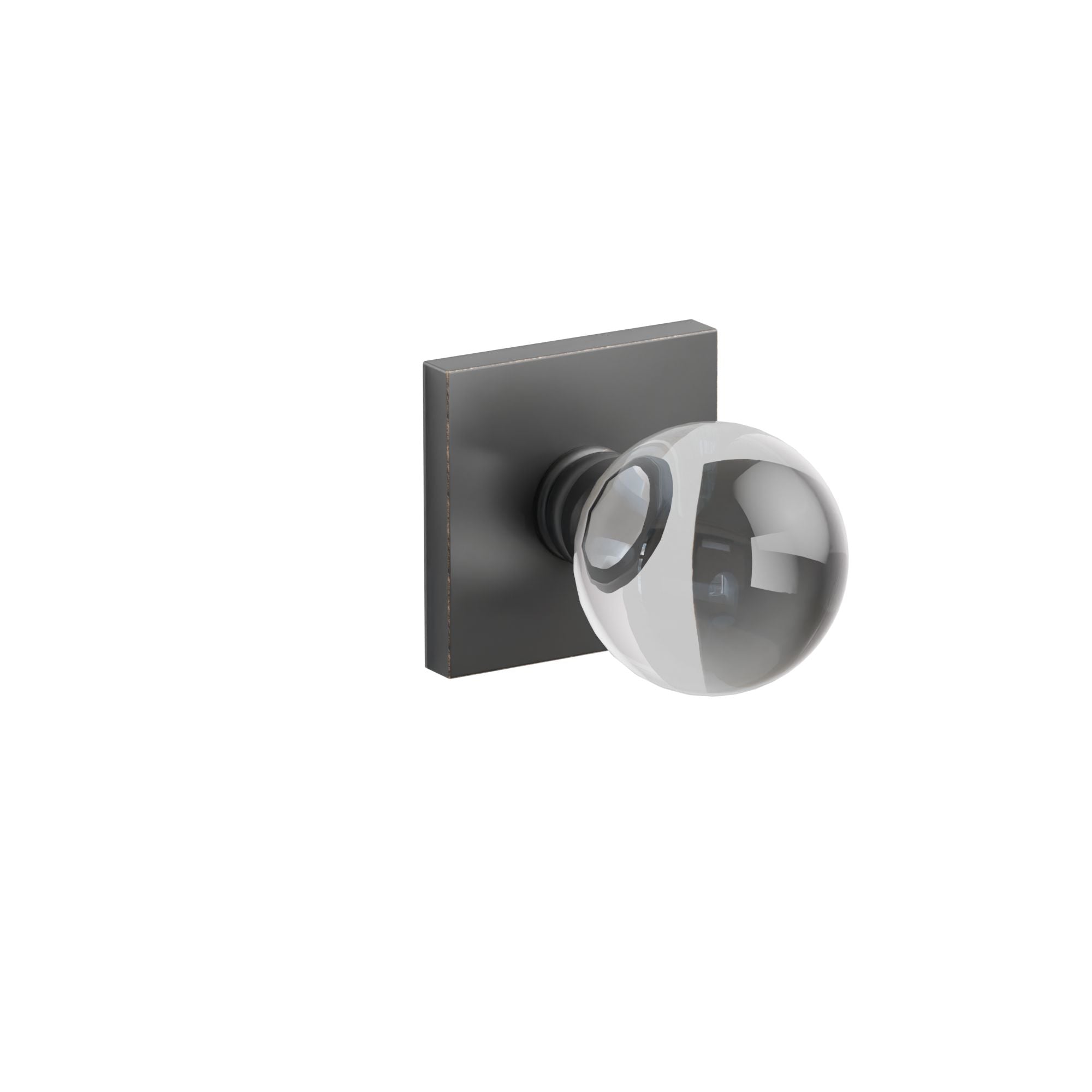 Emtek Concealed Fastener Bristol Glass Knob Set With Square Rosette