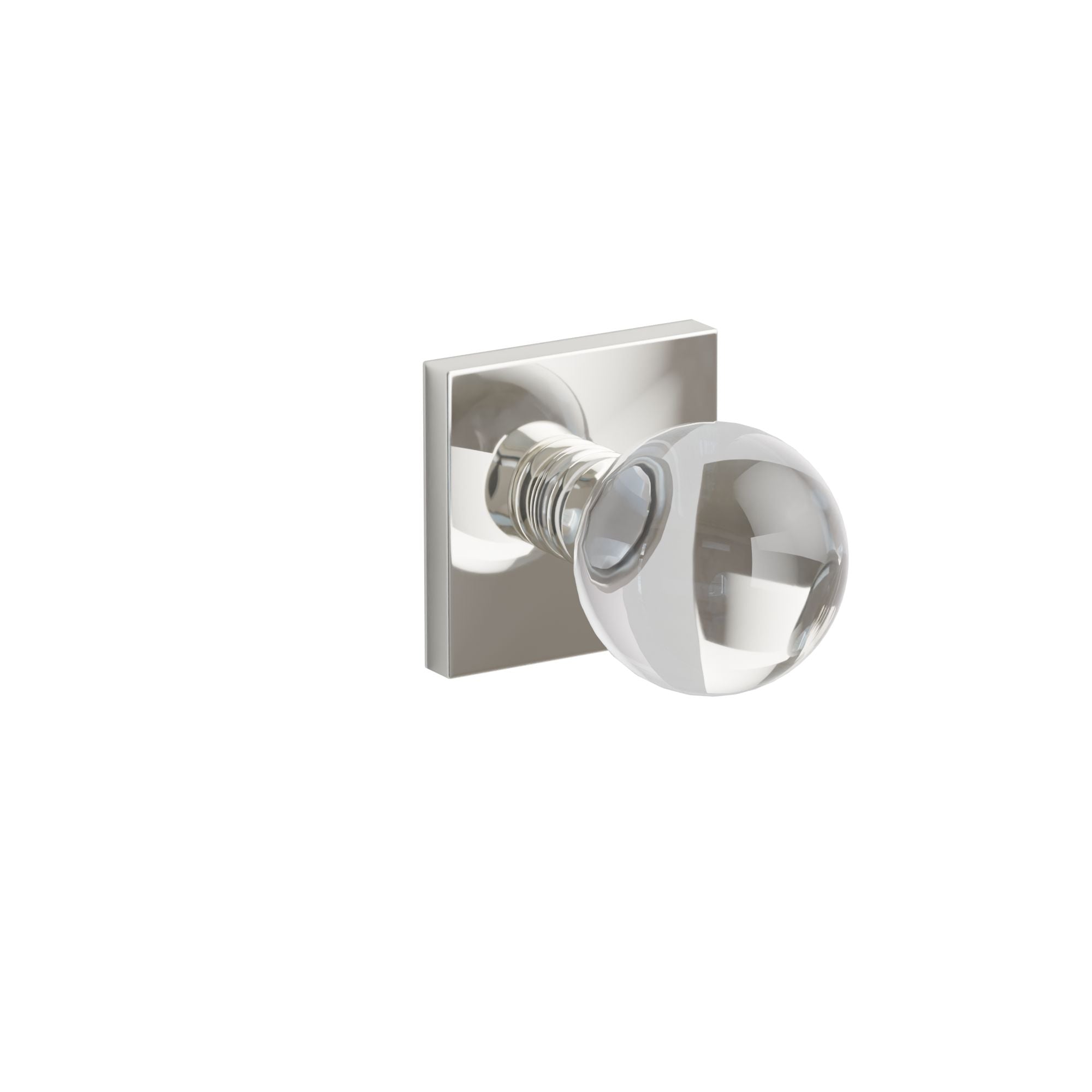 Emtek Concealed Fastener Bristol Glass Knob Set With Square Rosette