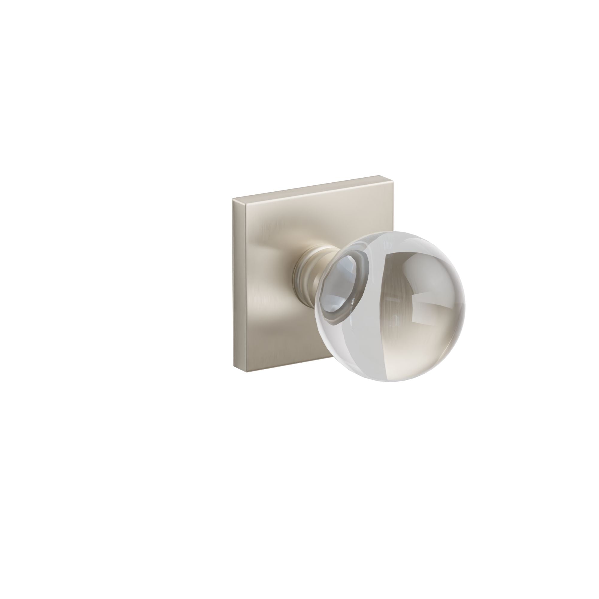 Emtek Concealed Fastener Bristol Glass Knob Set With Square Rosette