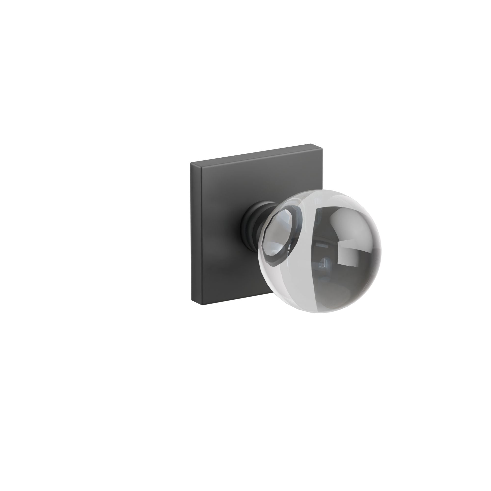 Emtek Concealed Fastener Bristol Glass Knob Set With Square Rosette