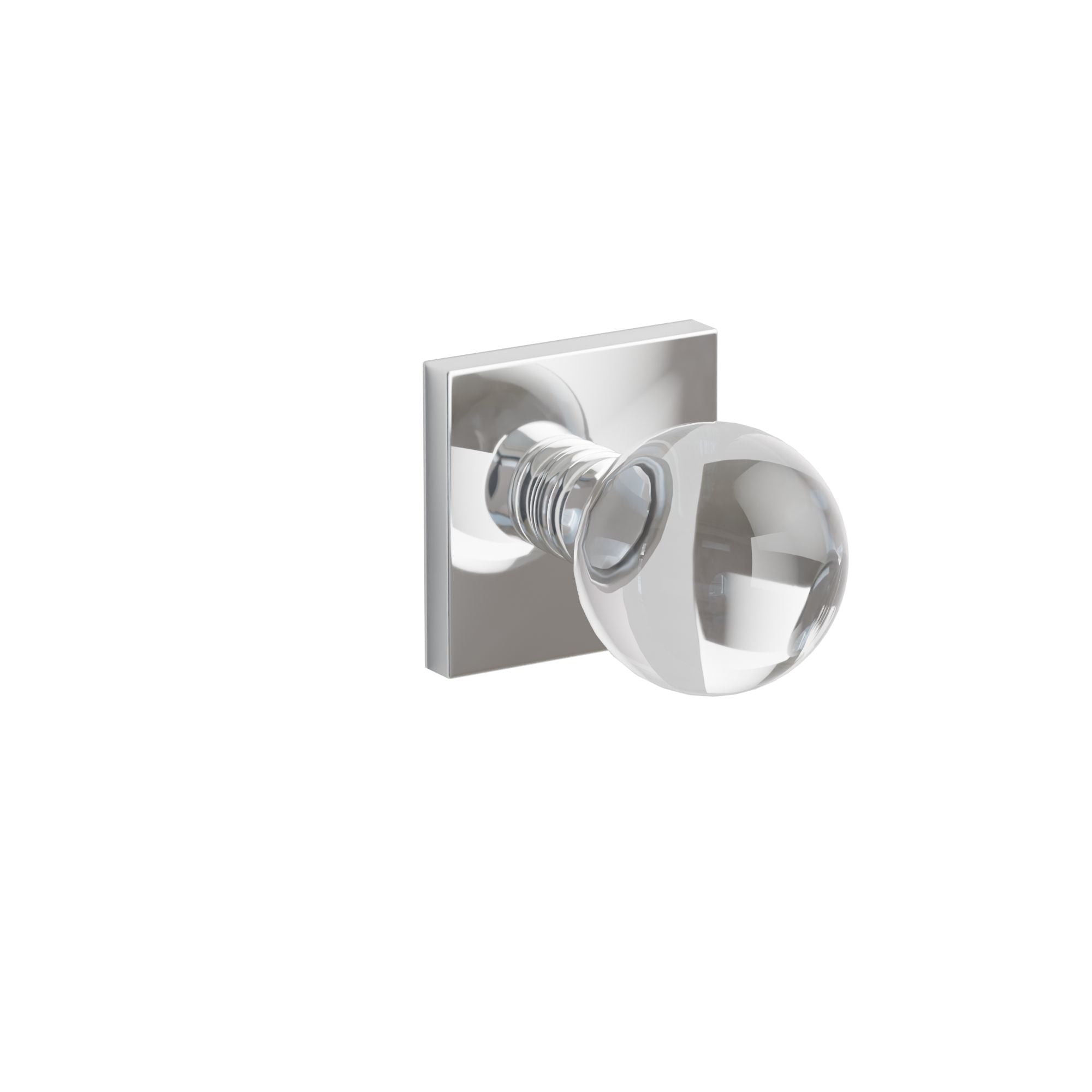 Emtek Concealed Fastener Bristol Glass Knob Set With Square Rosette