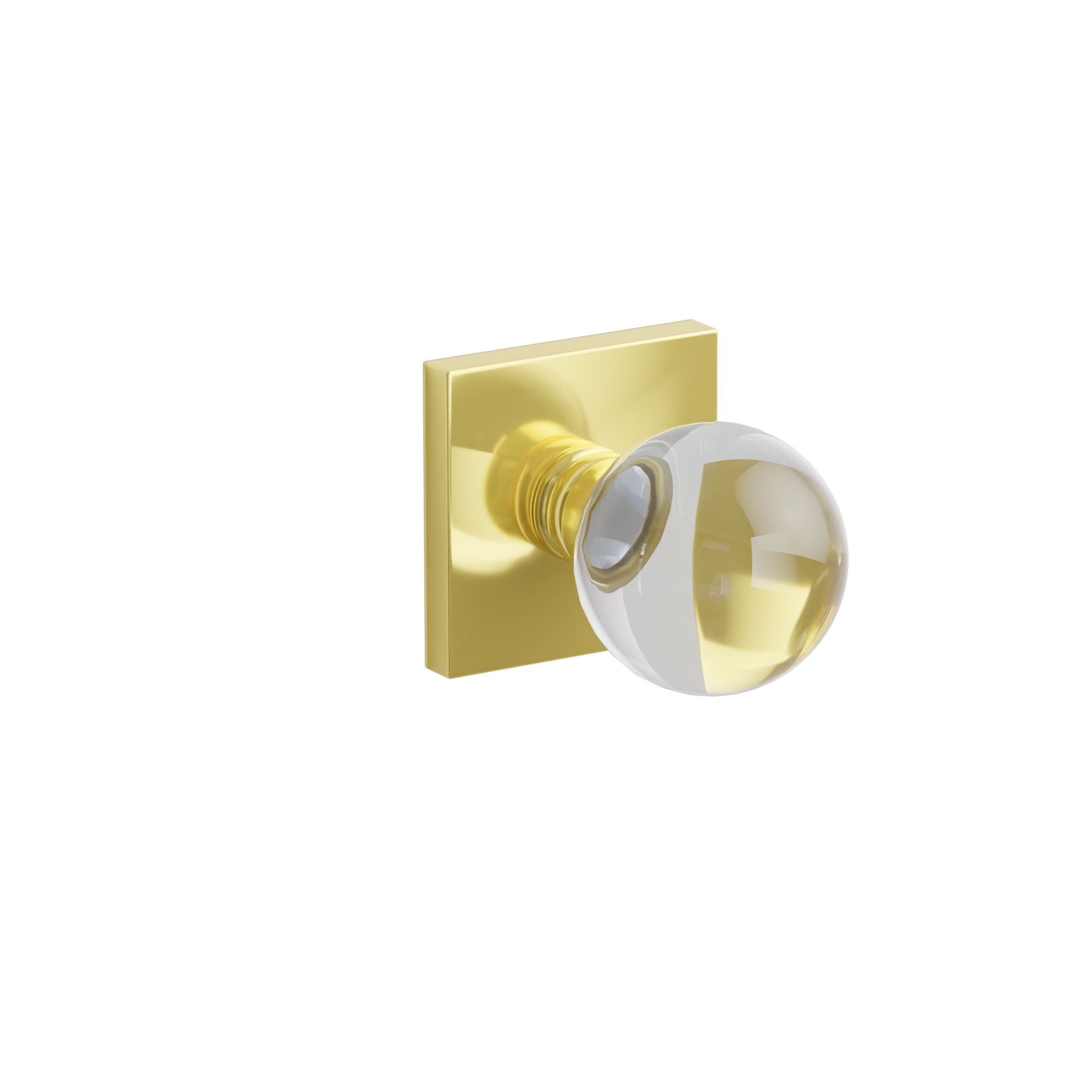 Emtek Bristol Glass Knob Set with Square Rosette