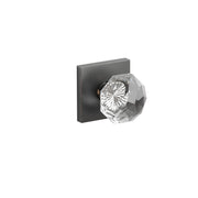 Emtek Diamond Glass Knob Set with Square Rosette