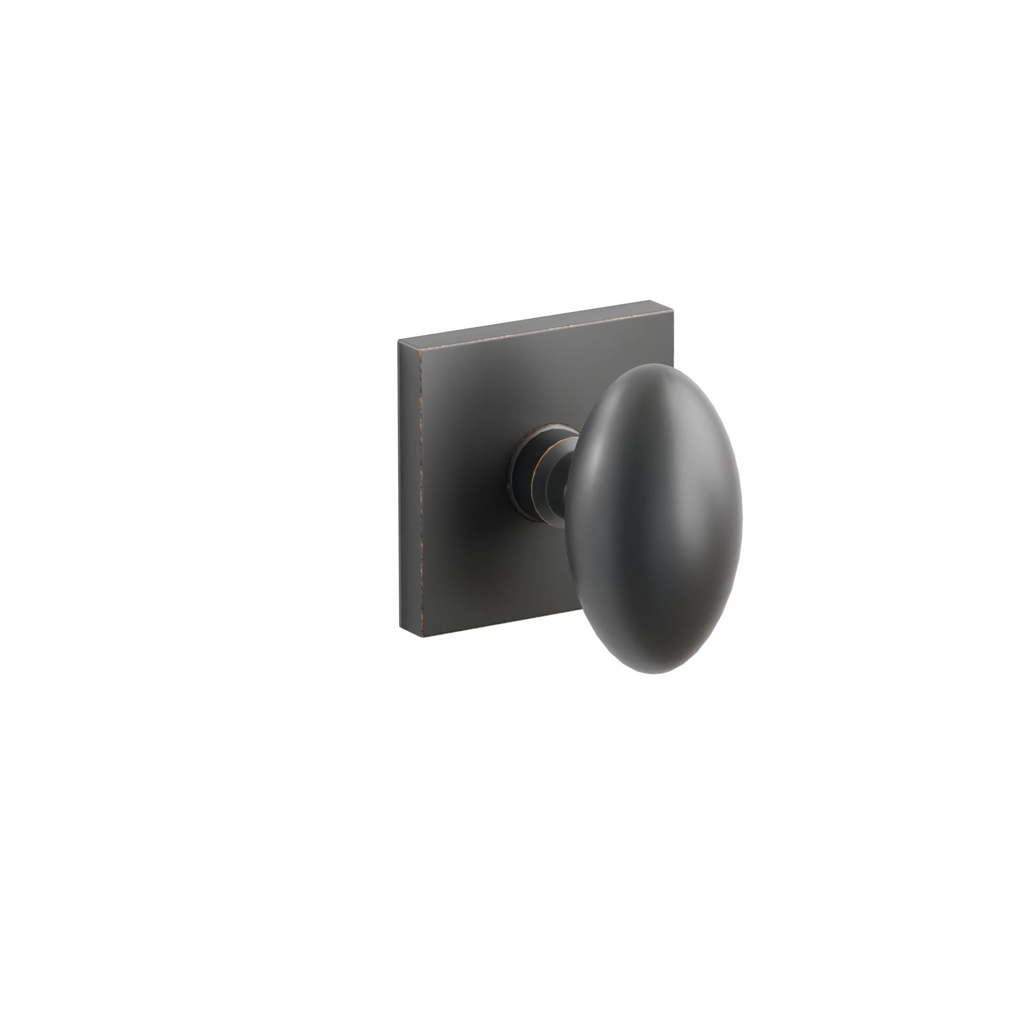 Emtek Concealed Fastener Egg Knob Set With Square Rosette