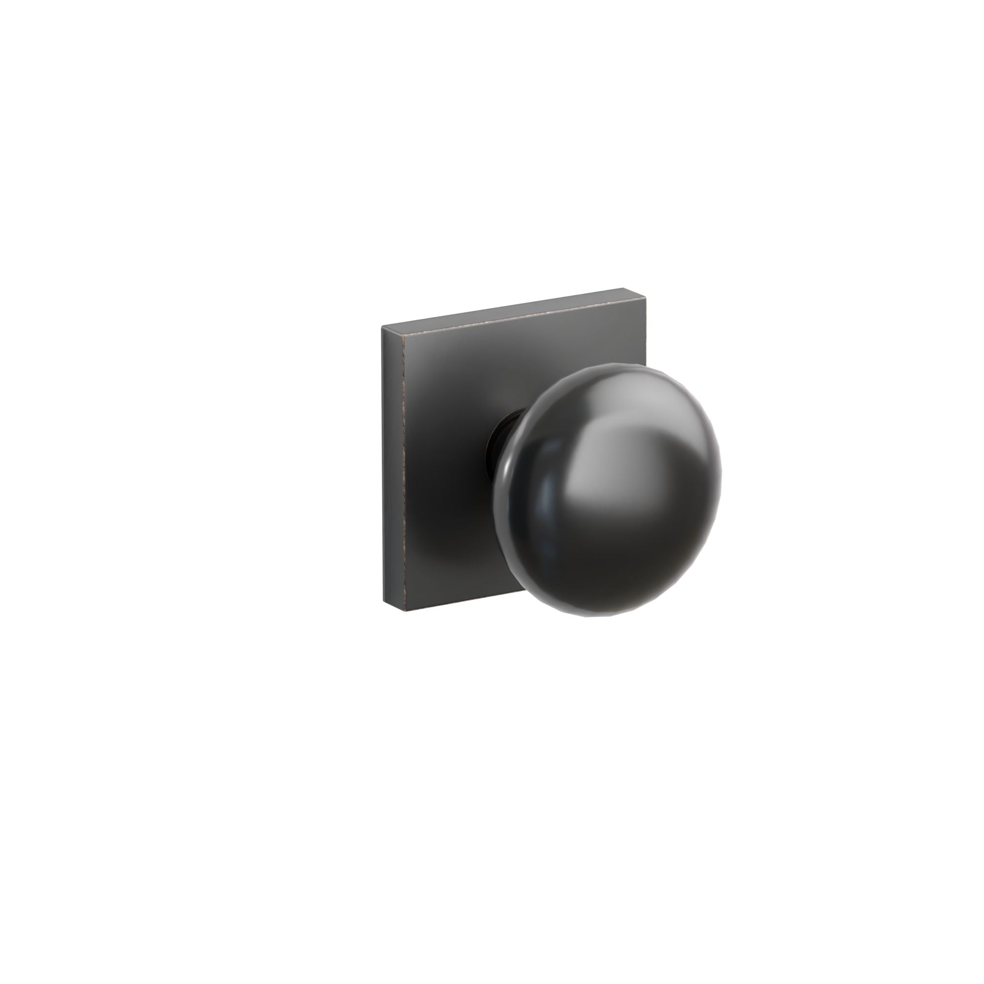 Emtek Concealed Fastener Ebony Porcelain Knob Set With Square Rosette