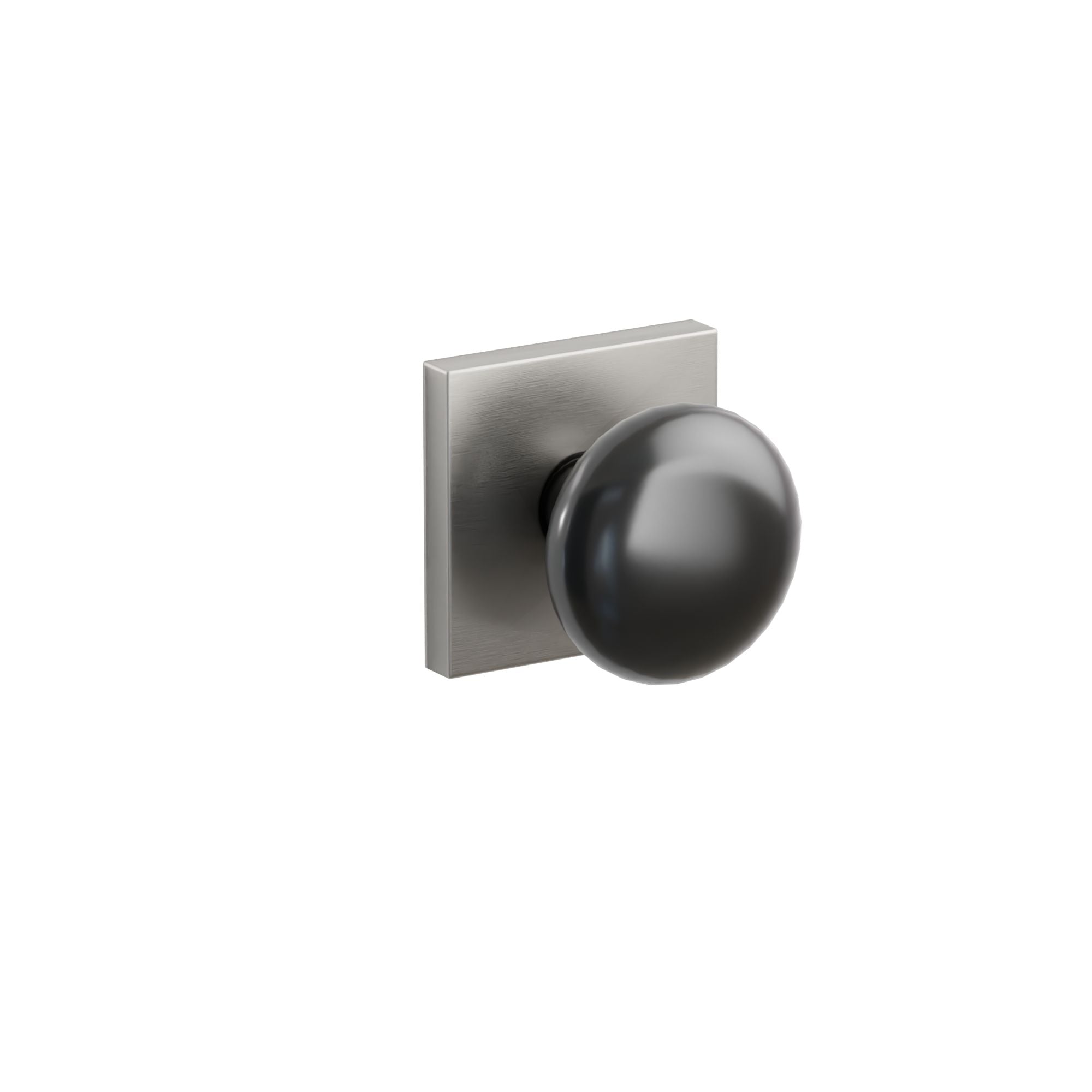 Emtek Concealed Fastener Ebony Porcelain Knob Set With Square Rosette