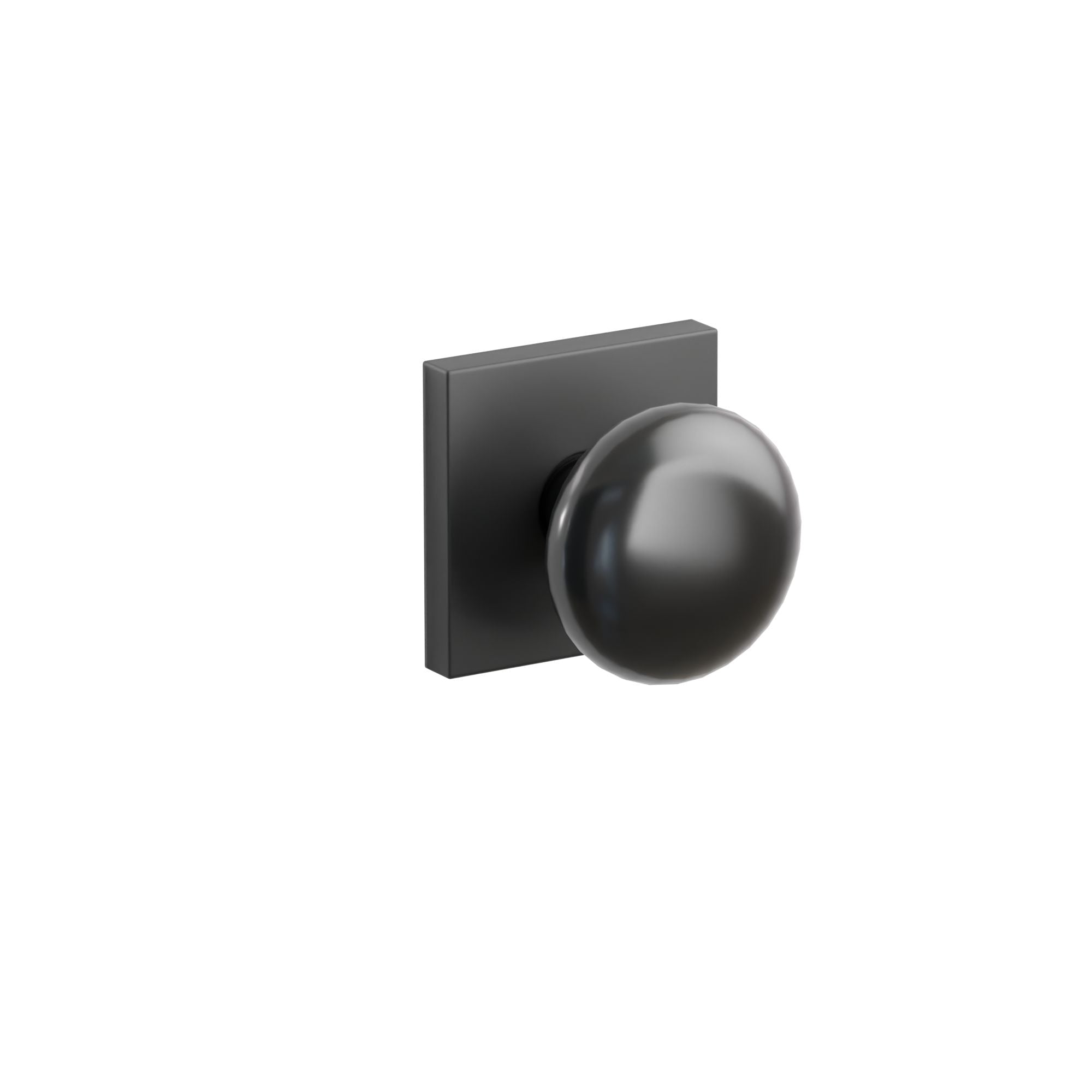 Emtek Concealed Fastener Ebony Porcelain Knob Set With Square Rosette