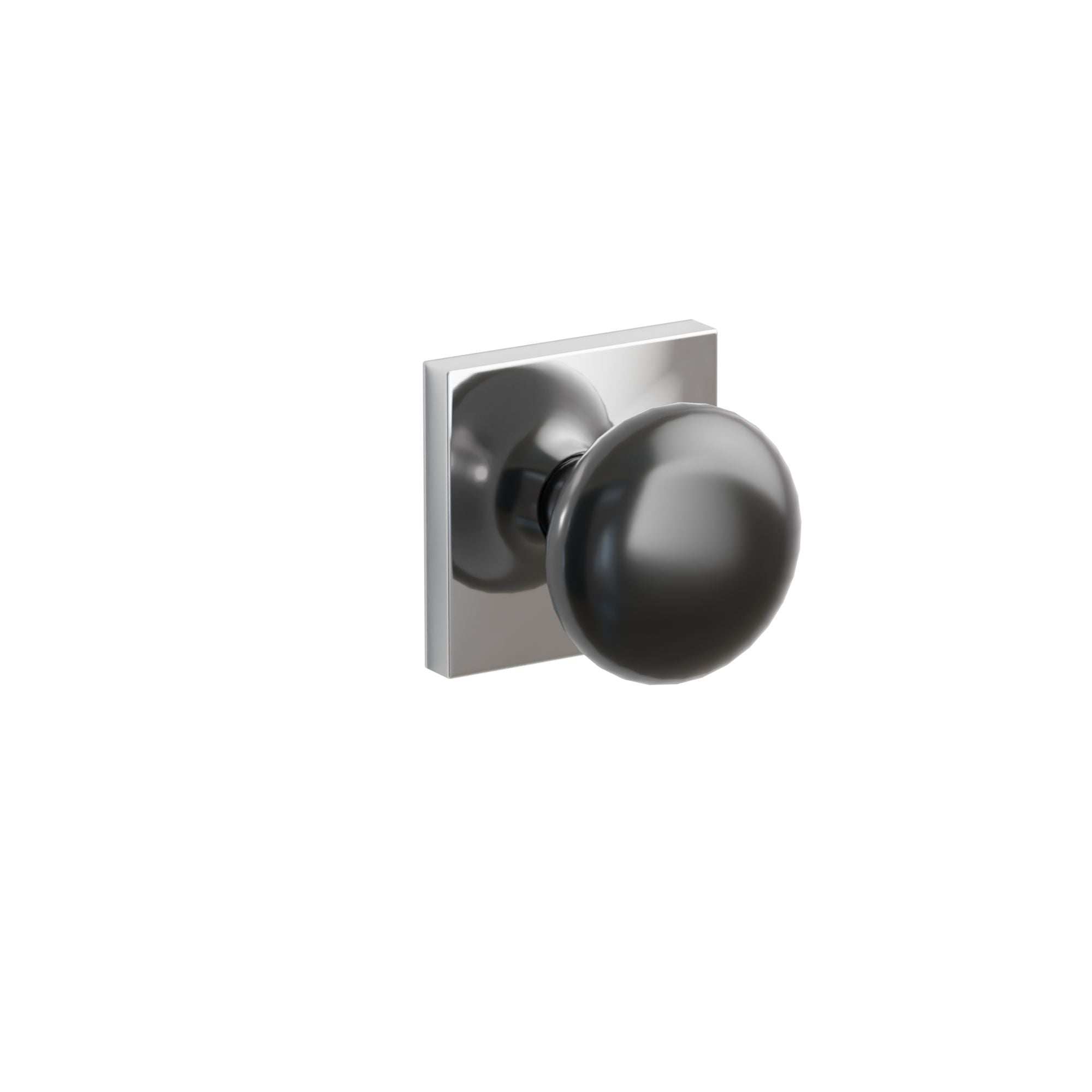 Emtek Concealed Fastener Ebony Porcelain Knob Set With Square Rosette