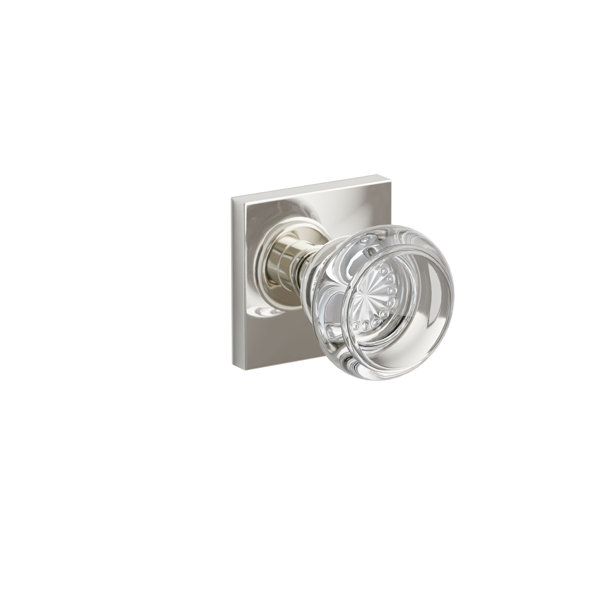Emtek Georgetown Glass Knob Set with Square Rosette