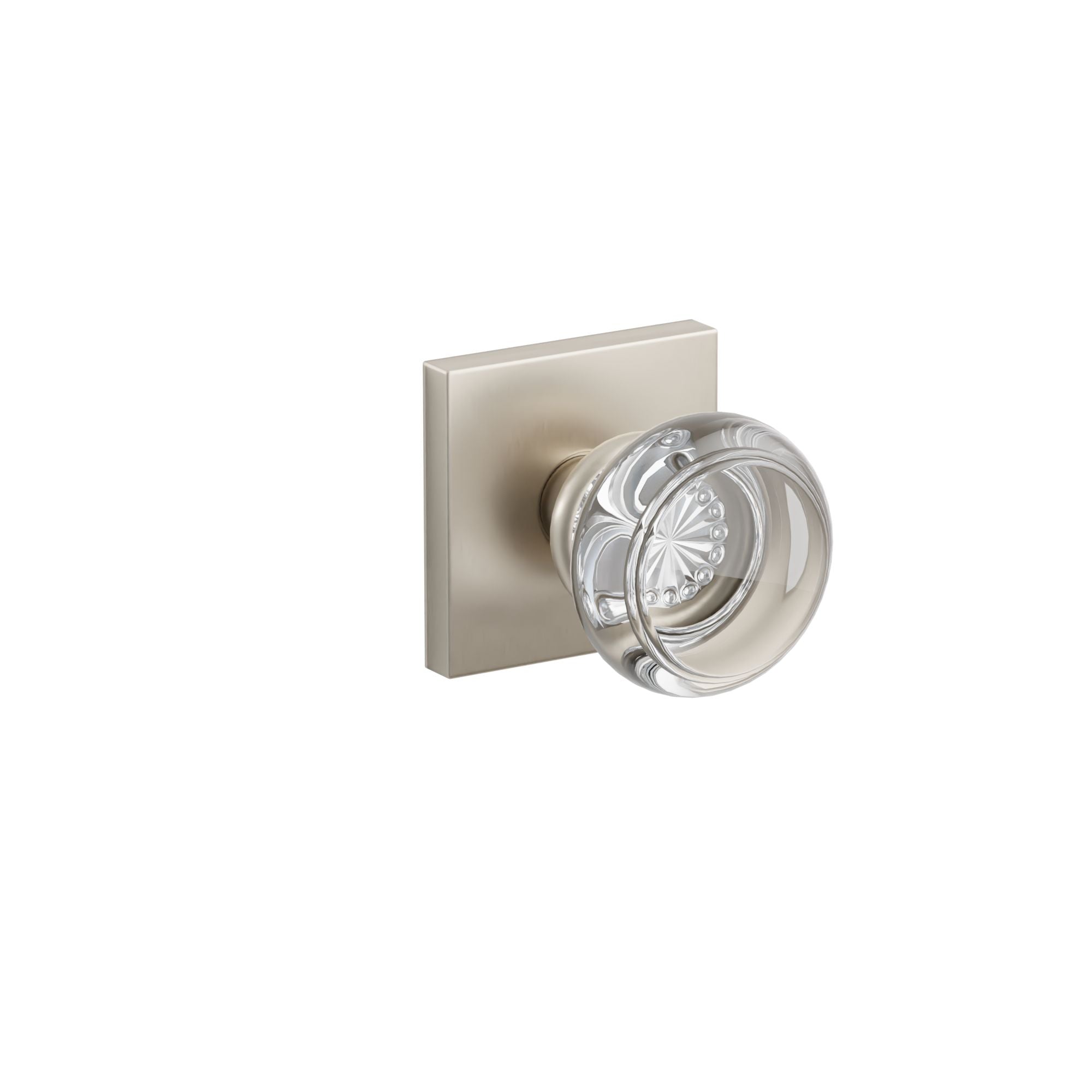 Emtek Georgetown Glass Knob Set with Square Rosette