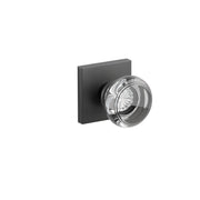 Emtek Concealed Fastener Georgetown Glass Knob Set With Square Rosette