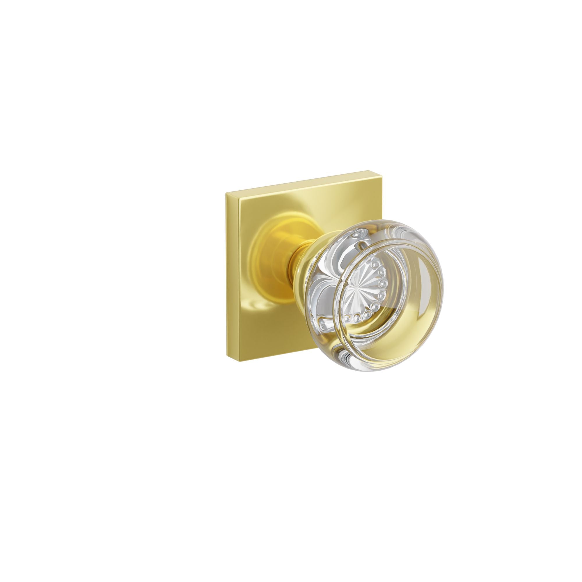 Emtek Georgetown Glass Knob Set with Square Rosette