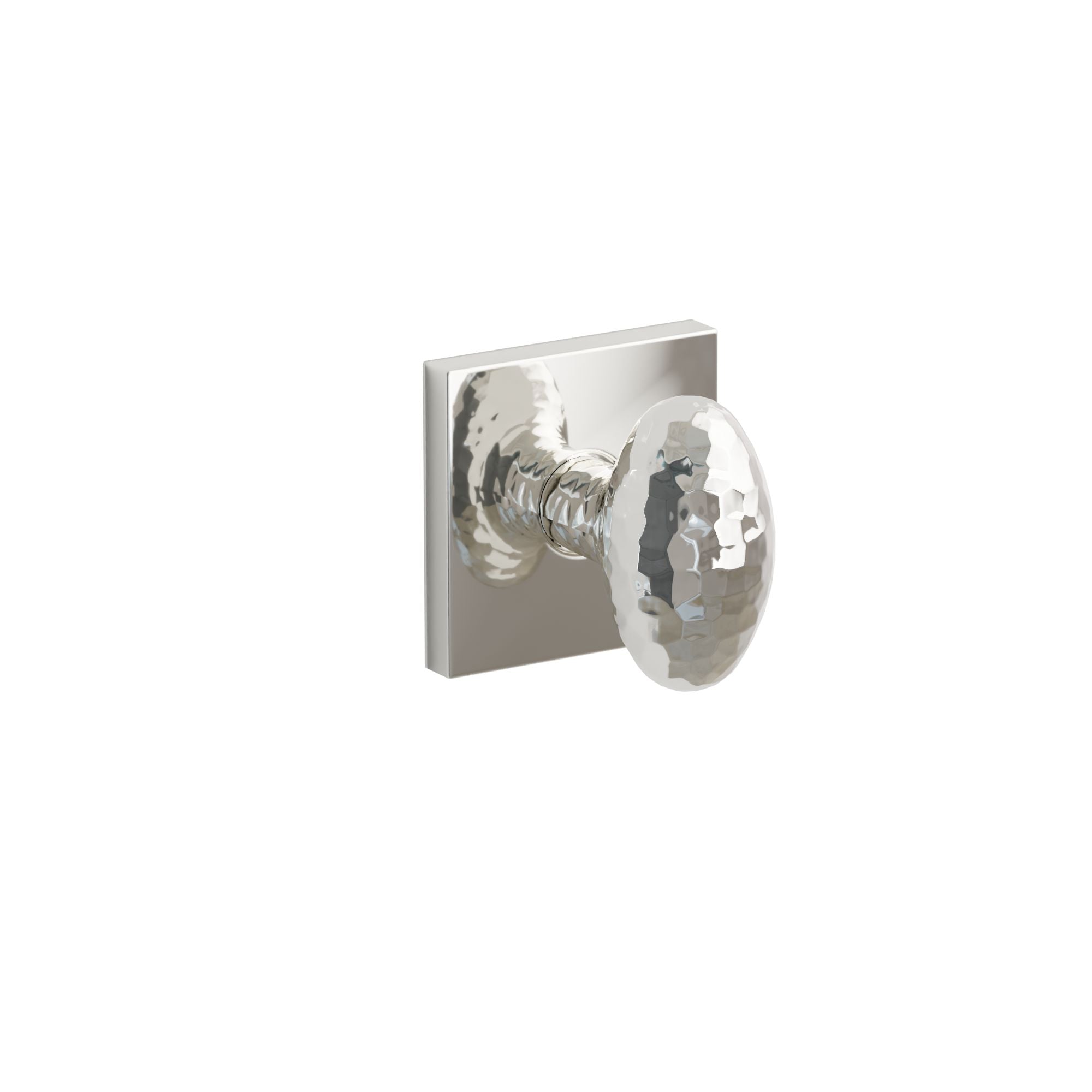 Emtek Concealed Fastener Hammered Egg Knob Set With Square Rosette