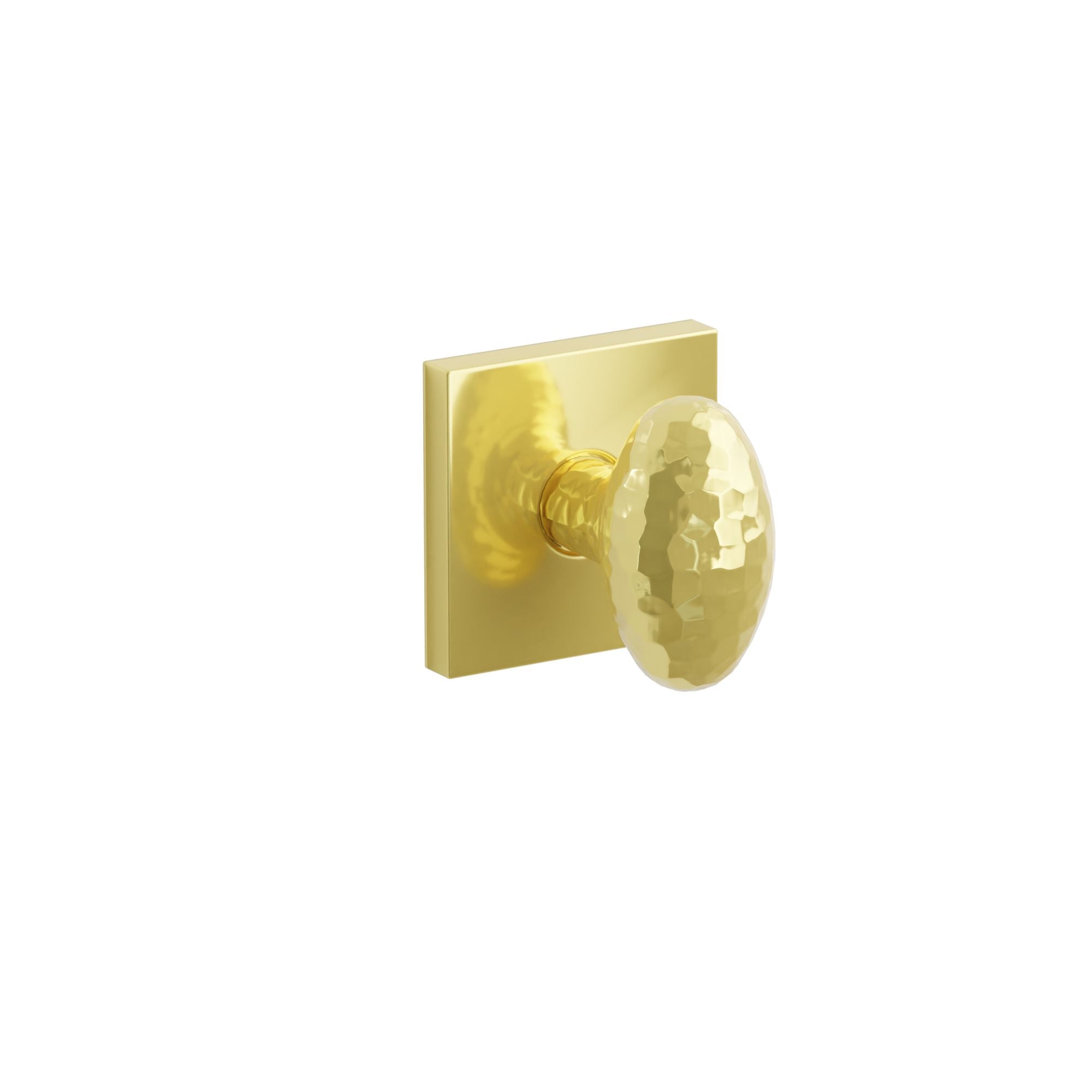 Emtek Concealed Fastener Hammered Egg Knob Set With Square Rosette