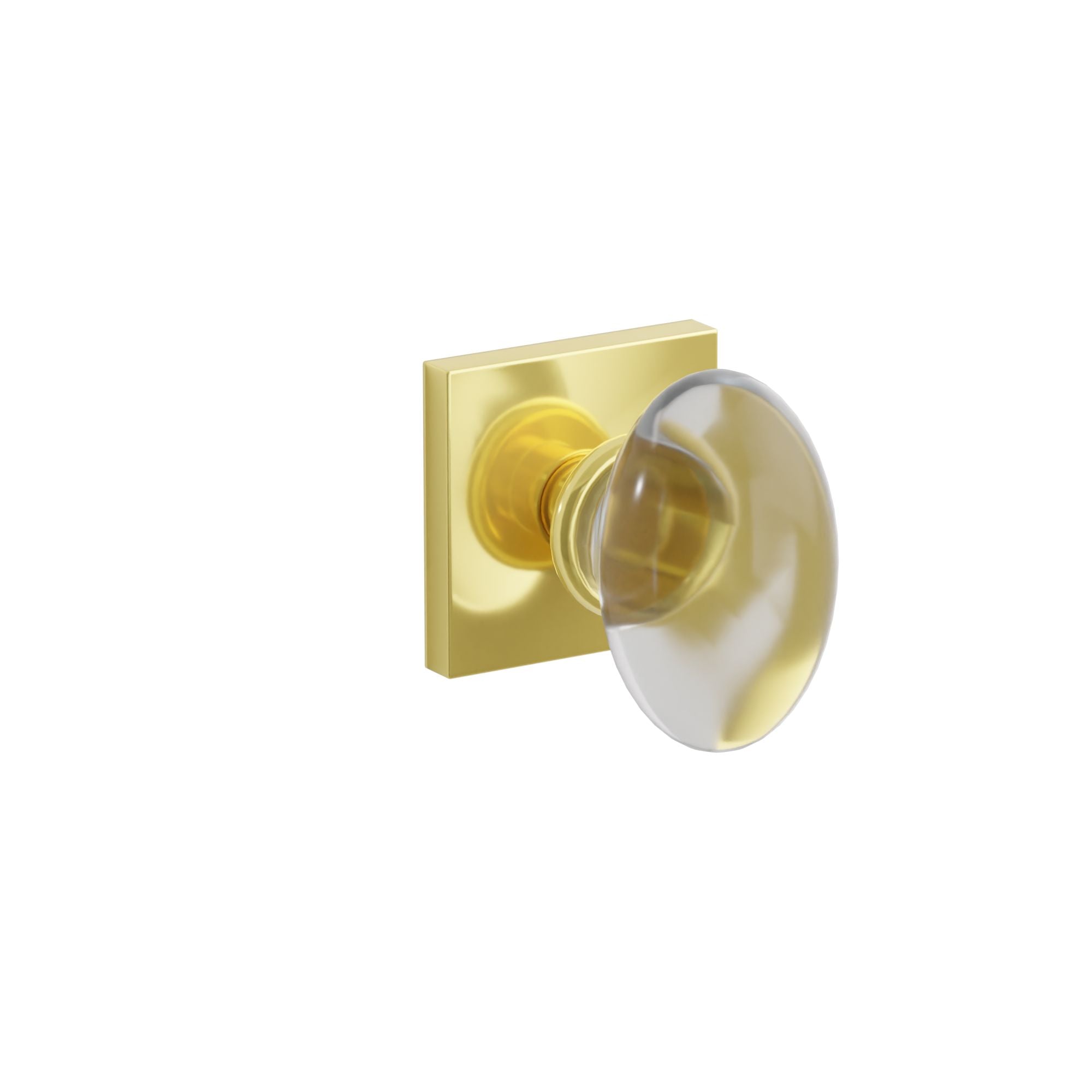 Emtek Hampton Glass Knob Set with Square Rosette