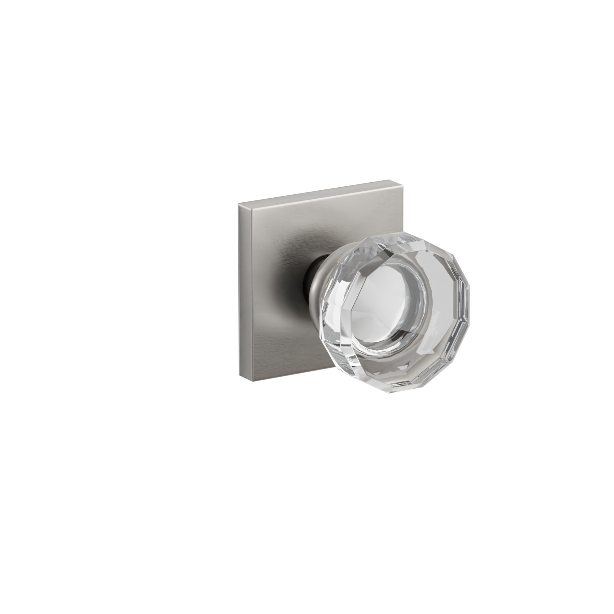 Emtek Lowell Glass Knob Set with Square Rosette