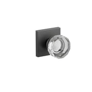 Emtek Concealed Fastener Lowell Glass Knob Set With Square Rosette