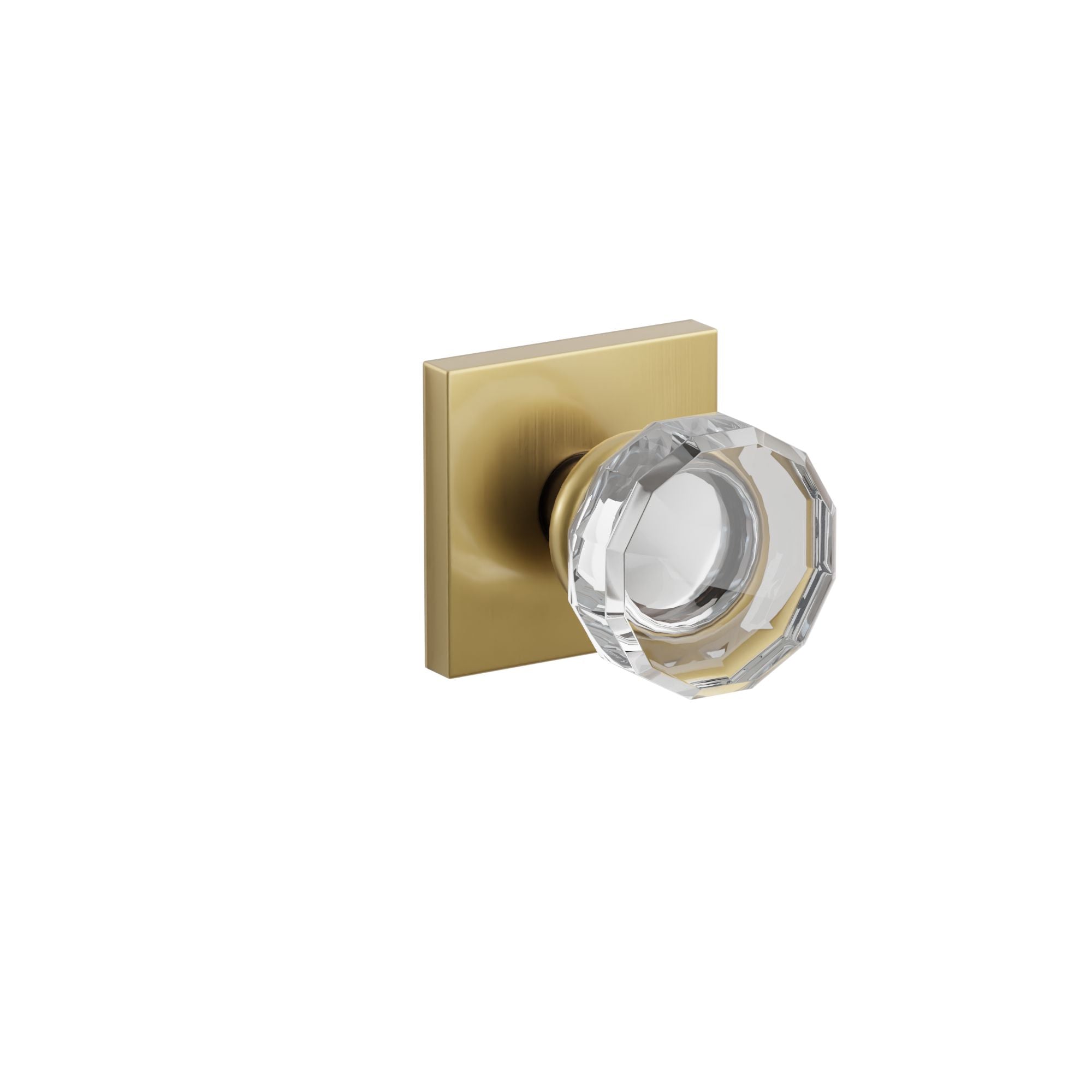 Emtek Concealed Fastener Lowell Glass Knob Set With Square Rosette
