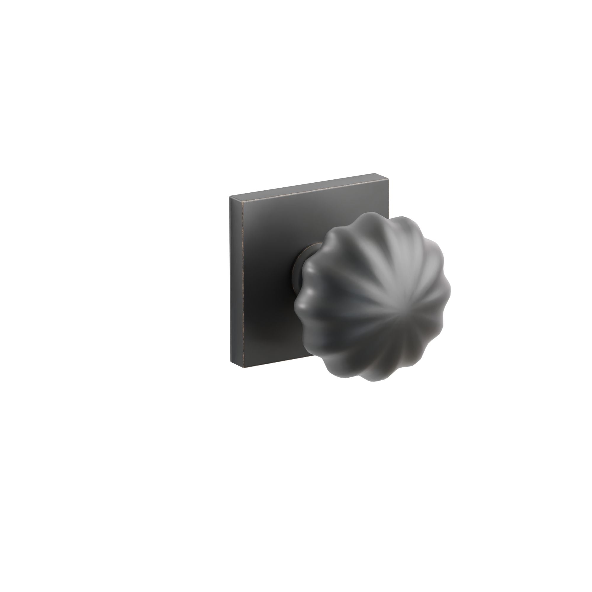 Emtek Concealed Fastener Melon Knob Set With Square Rosette