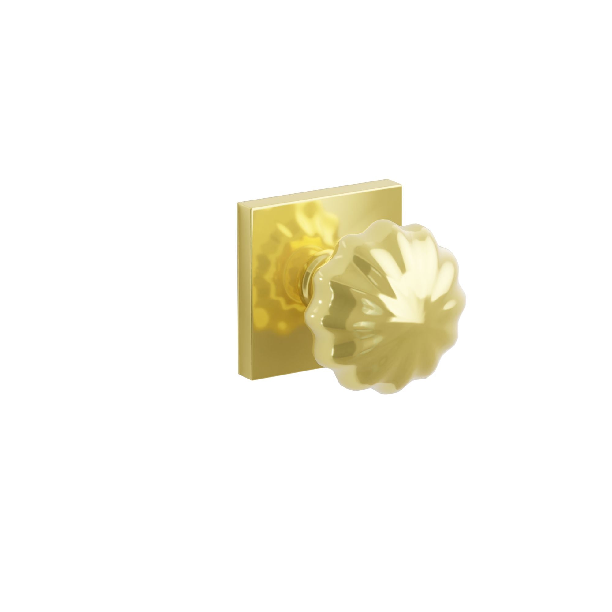 Emtek Concealed Fastener Melon Knob Set With Square Rosette