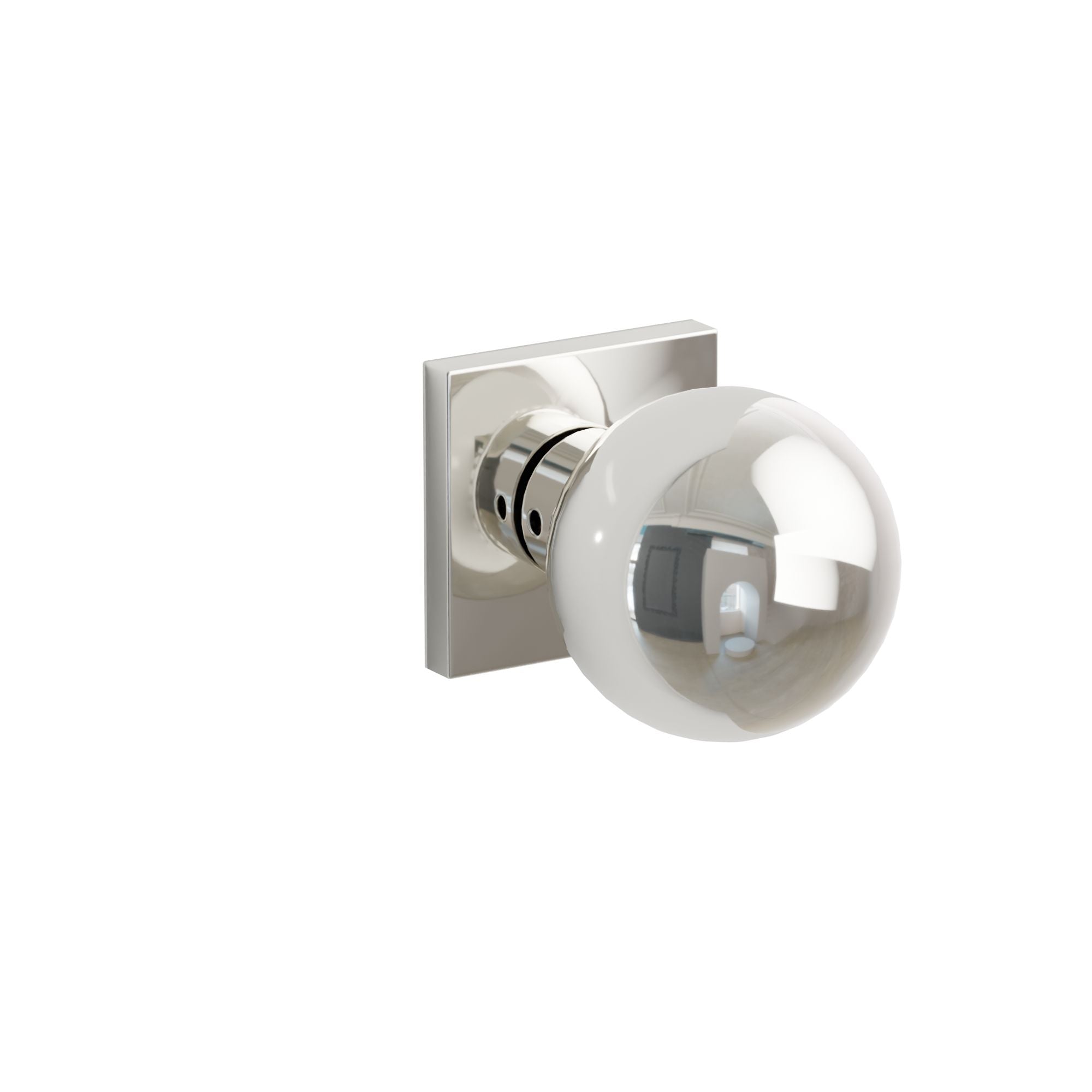 Emtek Concealed Fastener Orb Knob Set With Square Rosette