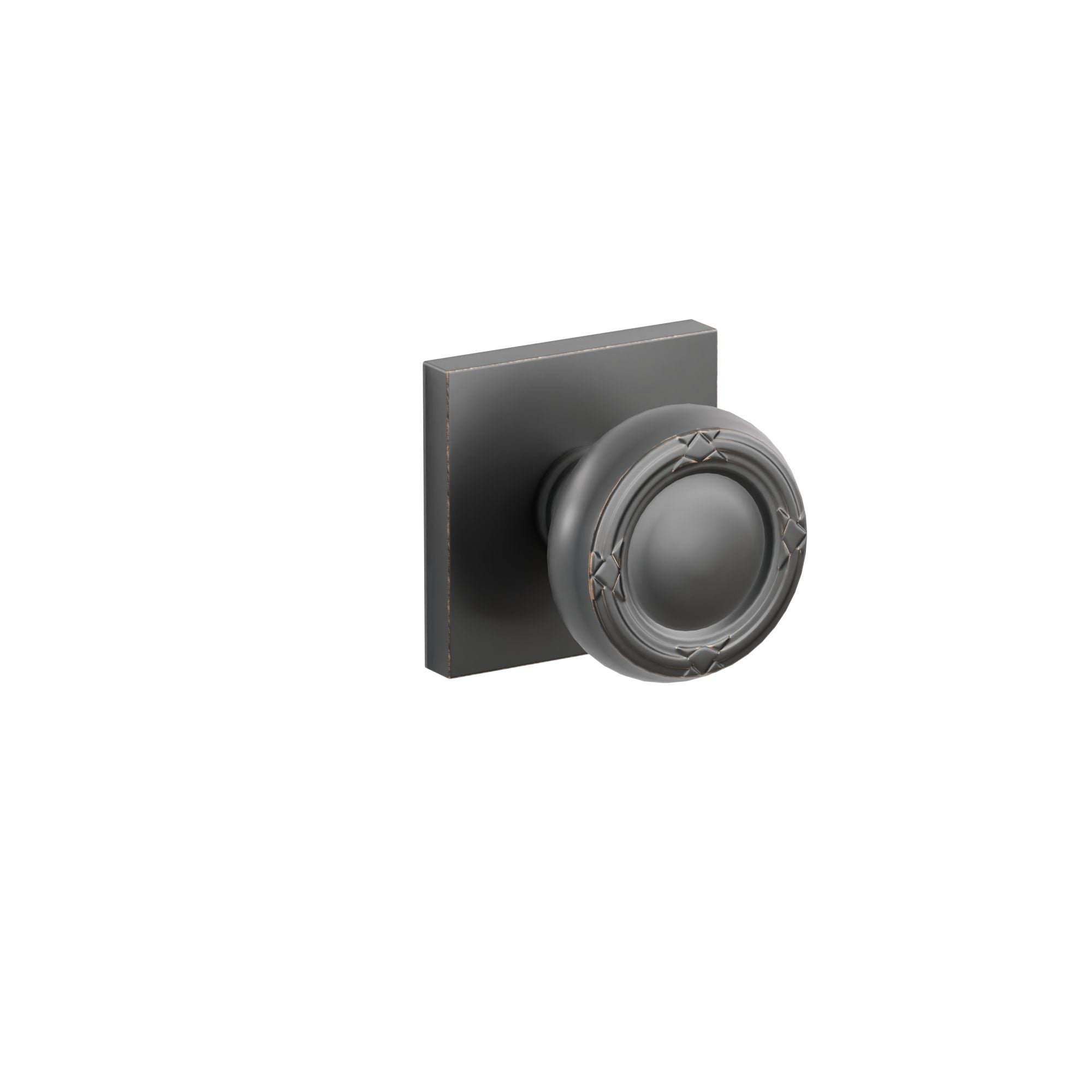 Emtek Ribbon & Reed Knob Set with Square Rosette