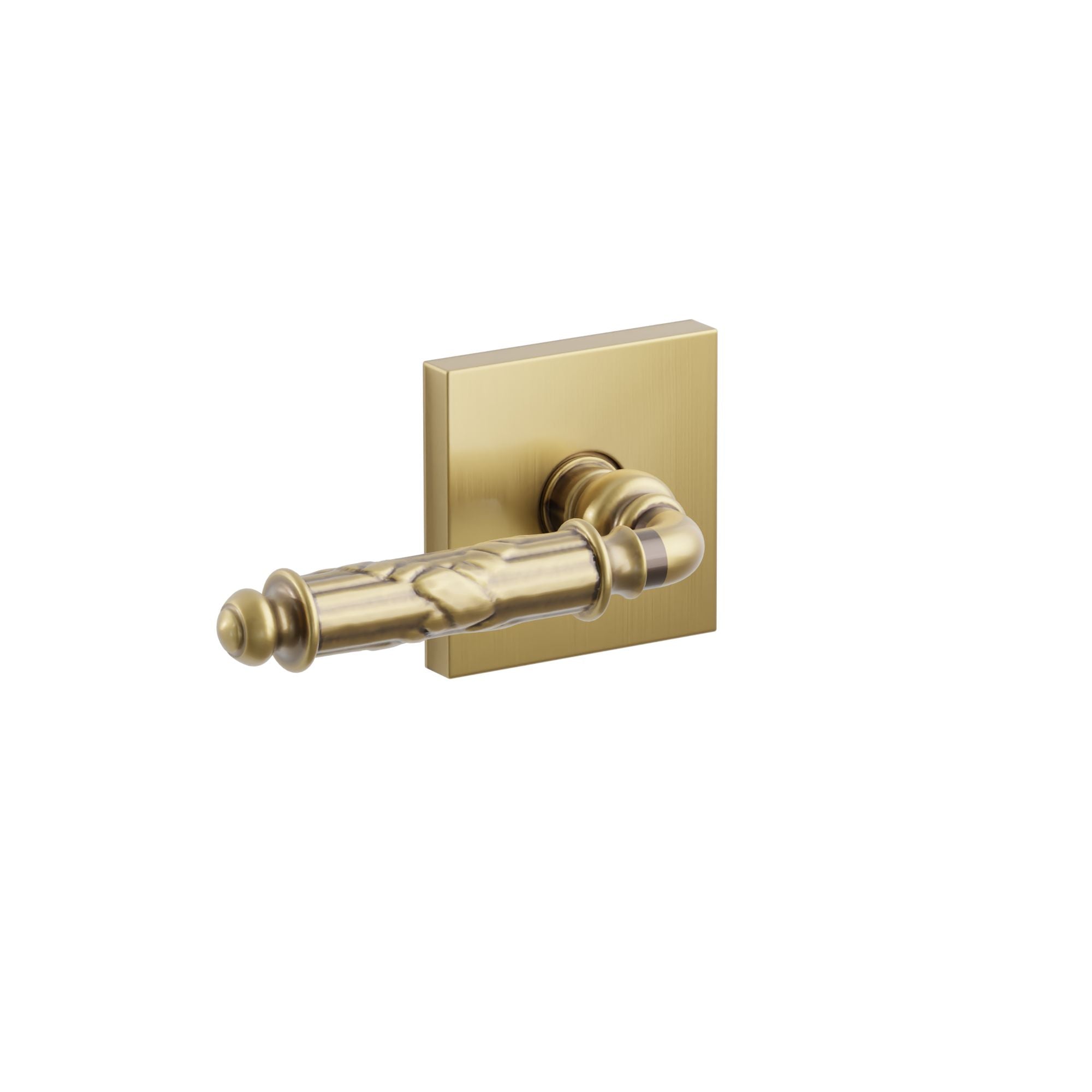 Emtek Concealed Fastener Ribbon & Reed Lever Set With Square Rosette