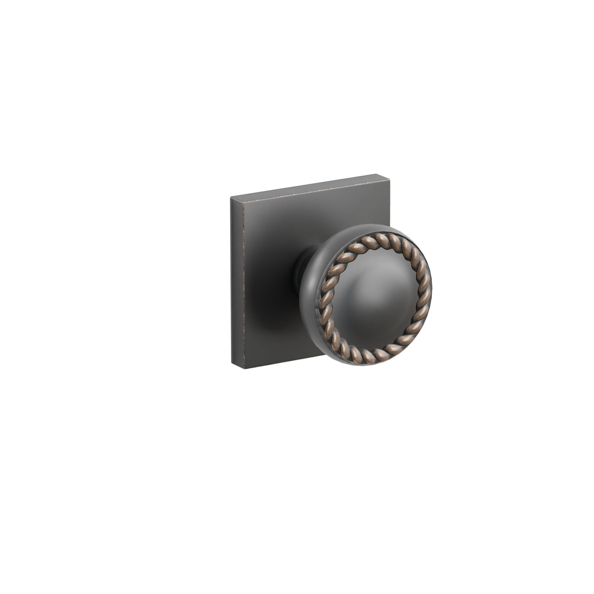 Emtek Rope Knob Set with Square Rosette