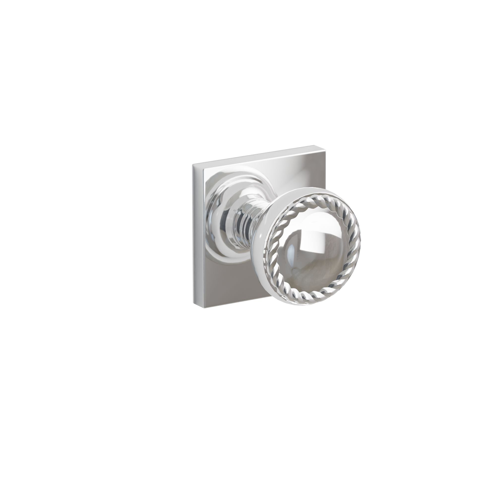 Emtek Concealed Fastener Rope Knob Set With Square Rosette