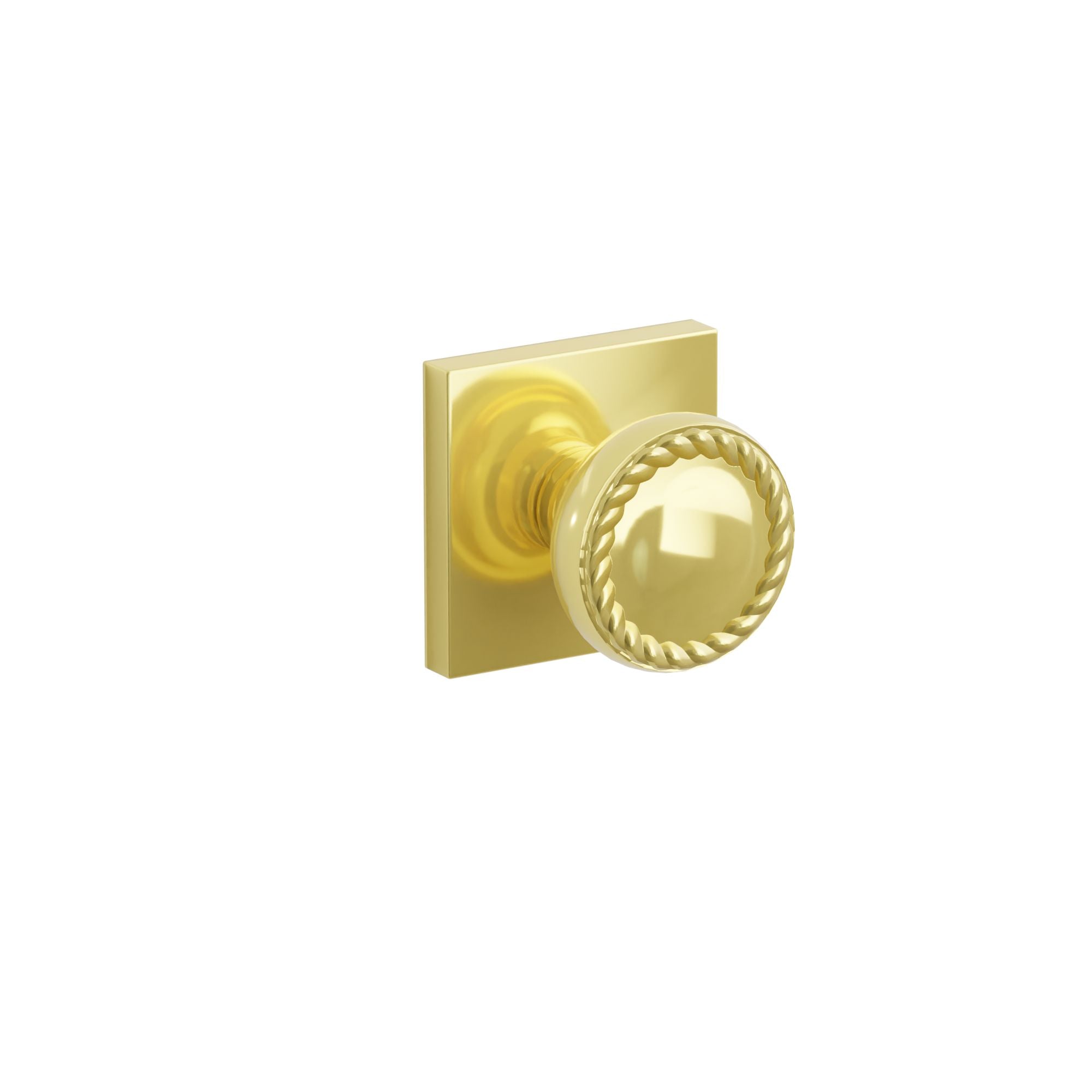 Emtek Concealed Fastener Rope Knob Set With Square Rosette