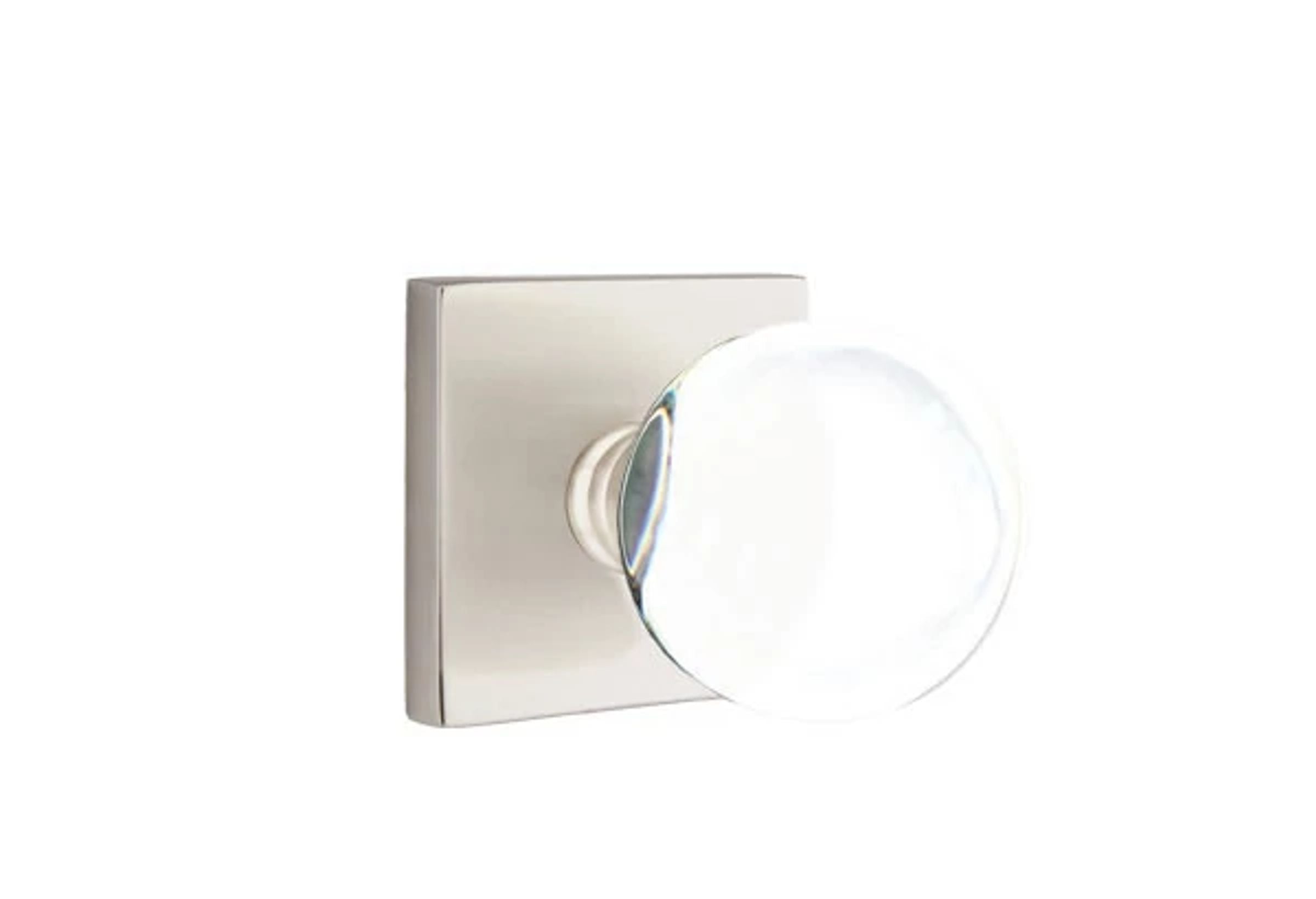 Emtek Bristol Glass Knob Set with Square Rosette