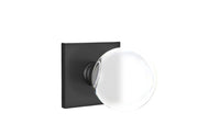 Emtek Bristol Glass Knob Set with Square Rosette