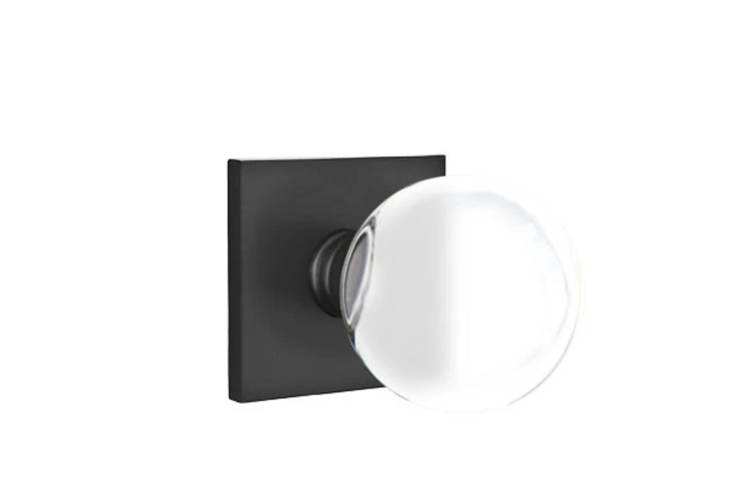 Emtek Bristol Glass Knob Set with Square Rosette