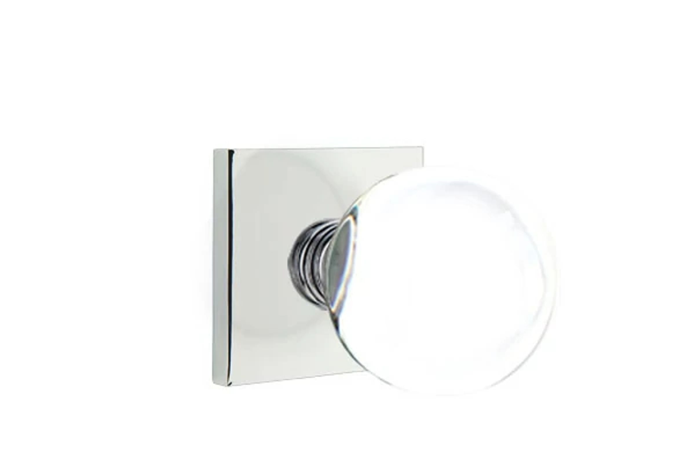 Emtek Bristol Glass Knob Set with Square Rosette