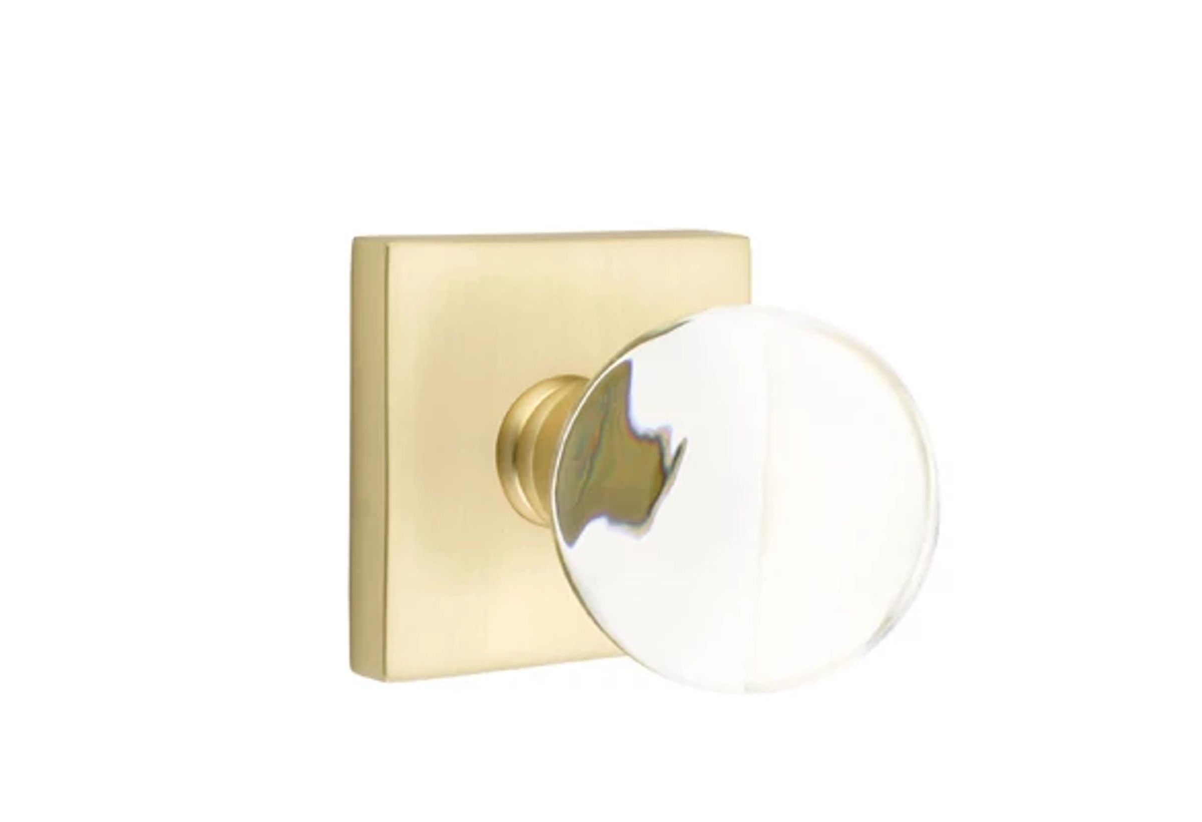 Emtek Bristol Glass Knob Set with Square Rosette