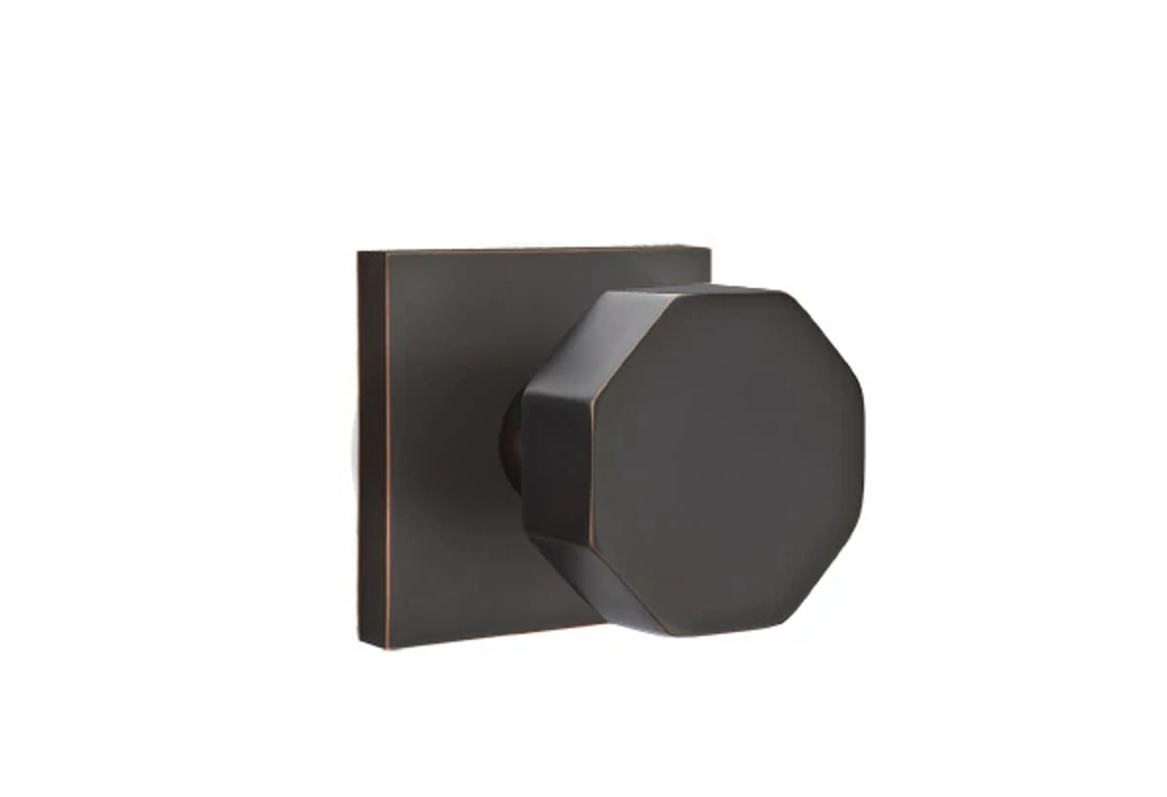 Emtek Concealed Fastener Octagon Knob Set with Square Rosette