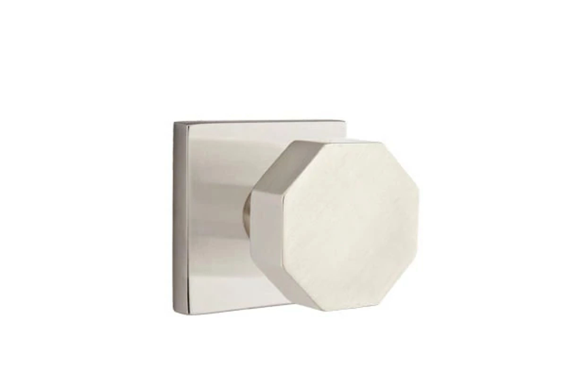 Emtek Octagon Knob Set with Square Rosette