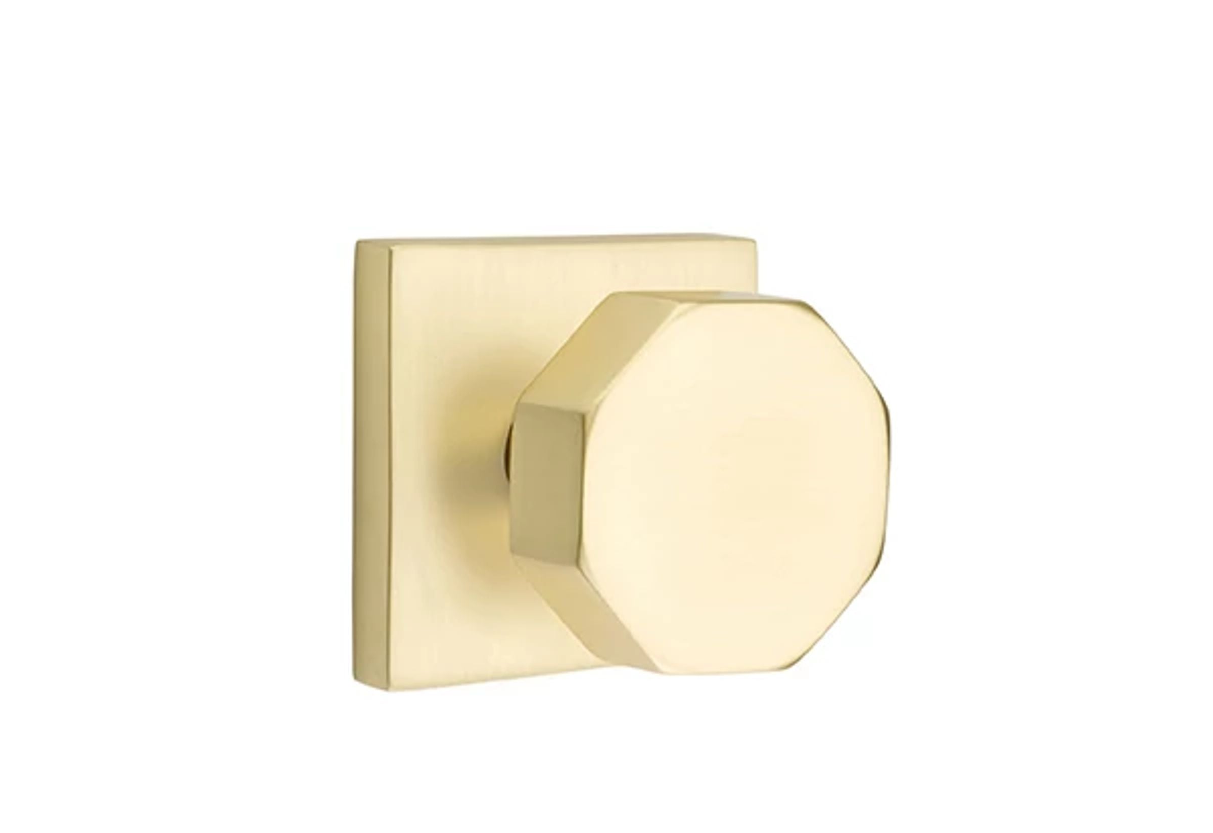 Emtek Octagon Knob Set with Square Rosette