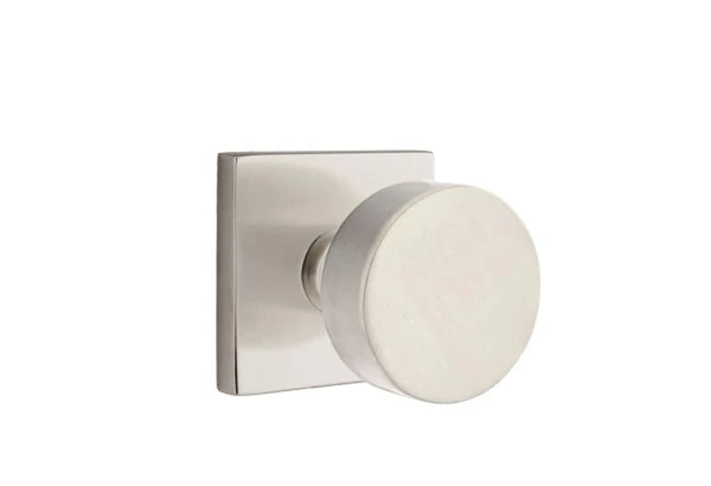 Emtek Concealed Fastener Round Knob Set with Square Rosette