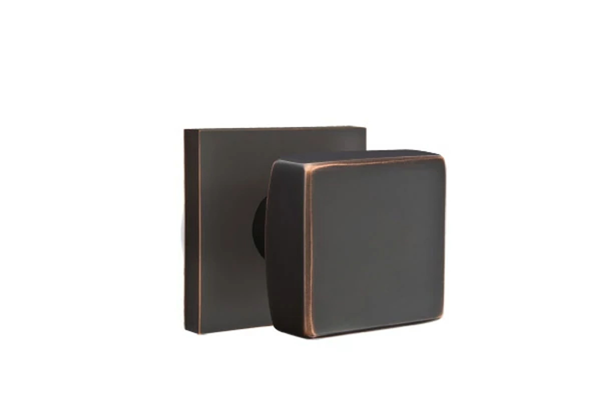 Emtek Concealed Fastener Square Knob Set with Square Rosette