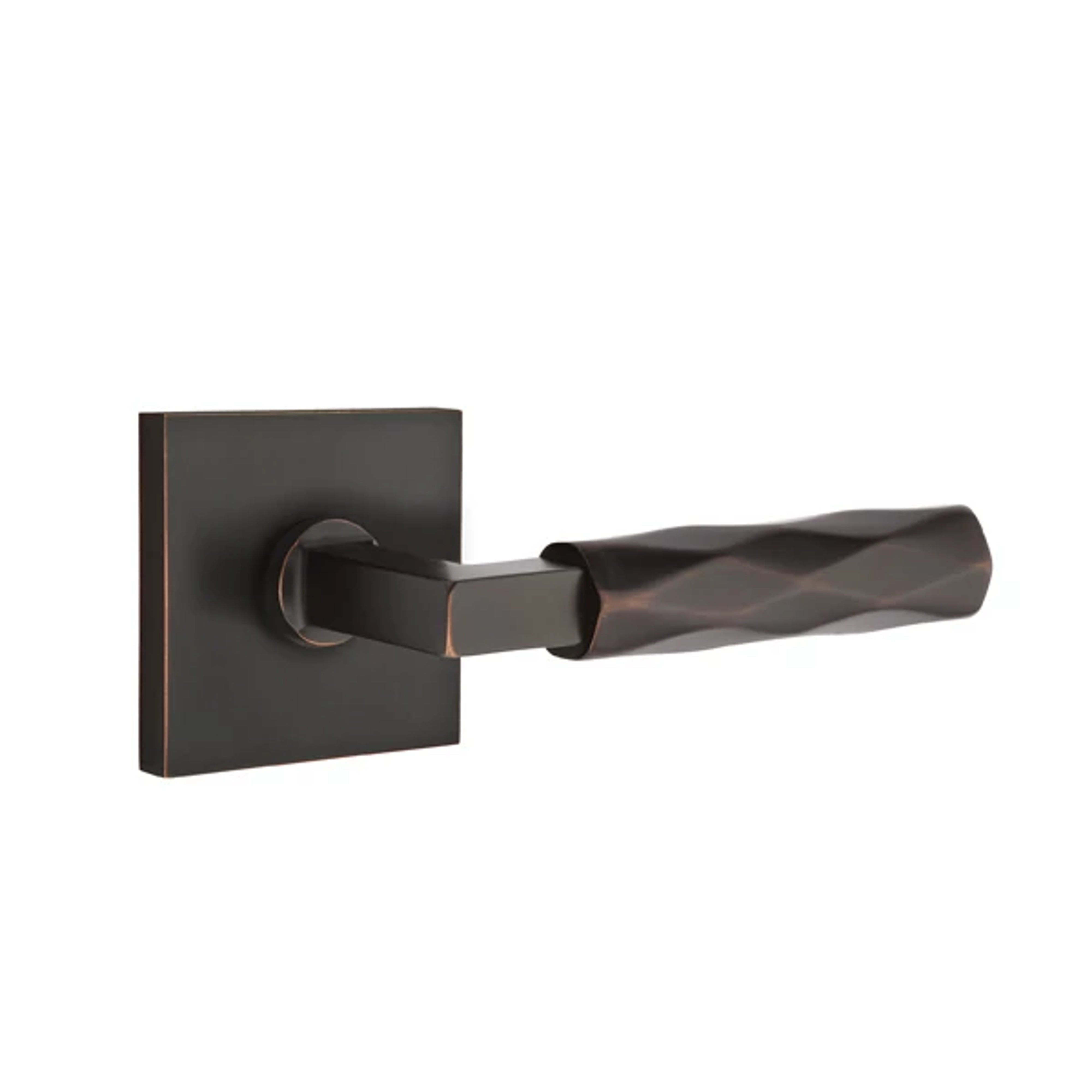 Emtek Select L-Square Tribeca Lever Set with Square Rosette