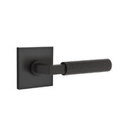 Emtek Select L-Square Hammered Lever Set with Square Rosette