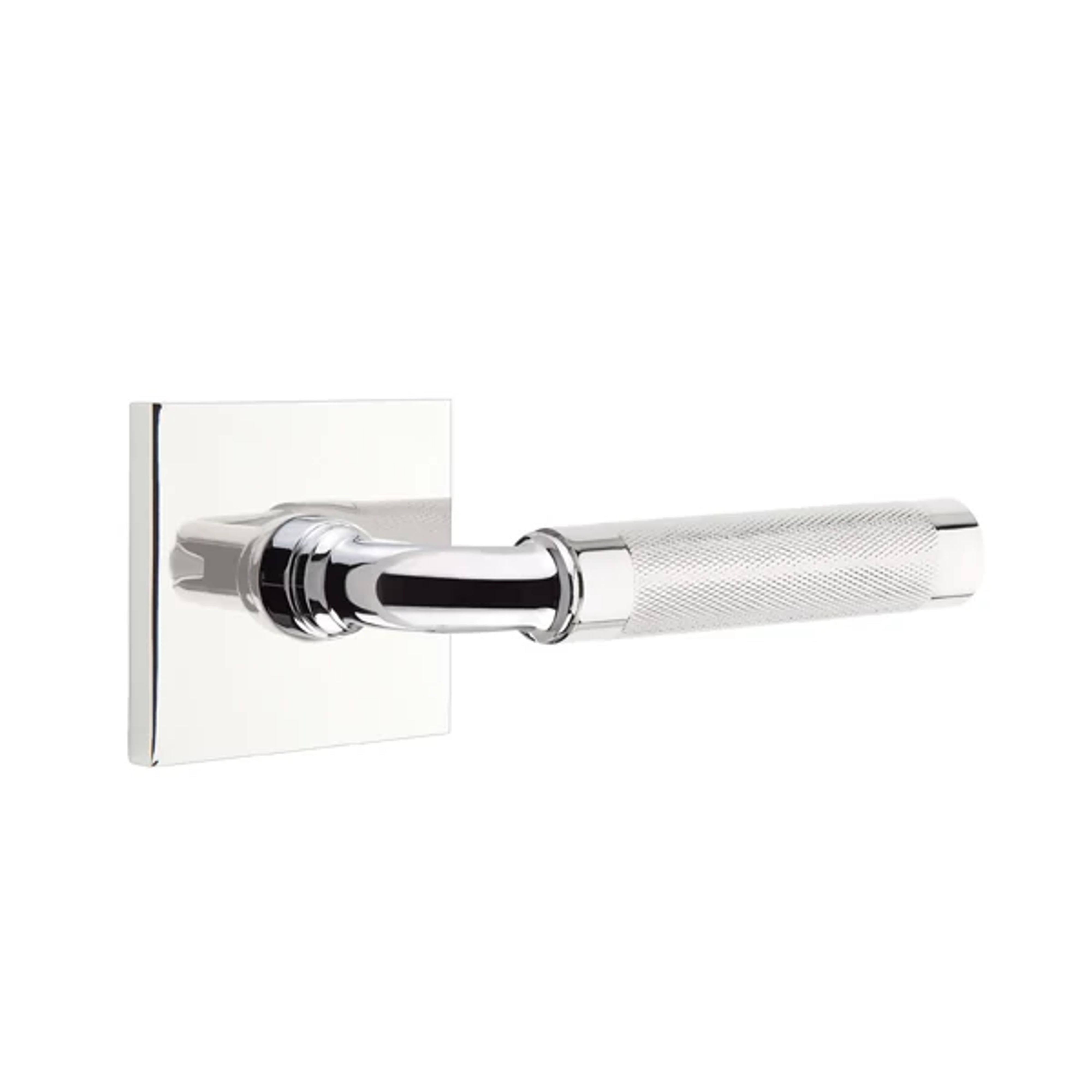 Emtek Select R-Bar Knurled Lever Set with Square Rosette