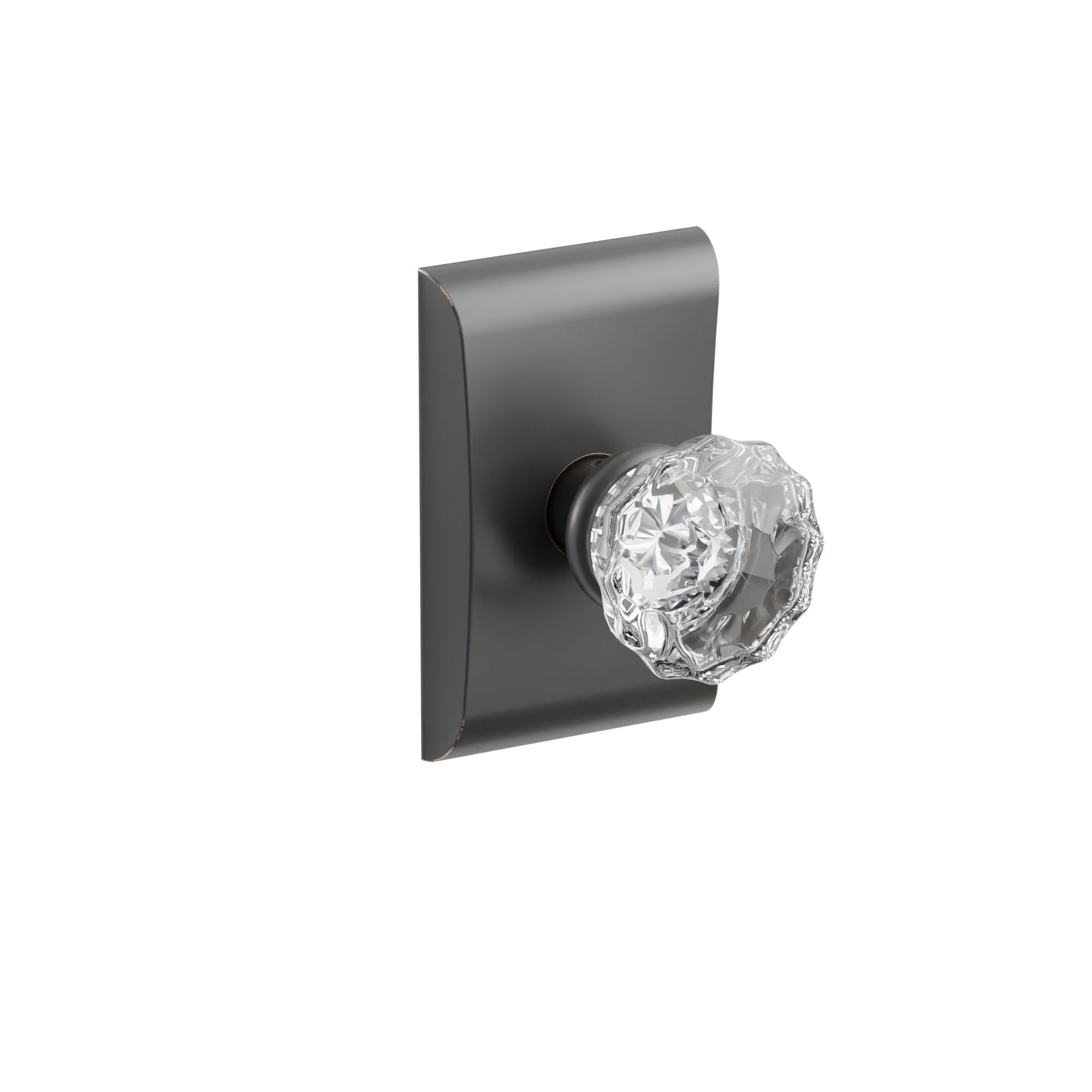 Emtek Concealed Fastener Astoria Glass Knob Set With Neos Rosette