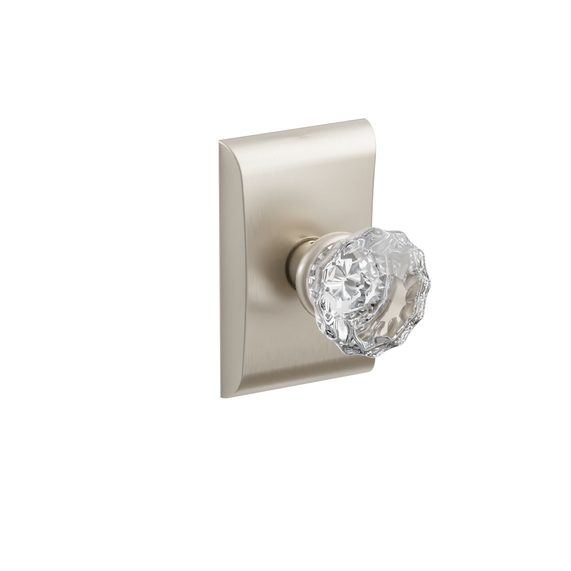 Emtek Concealed Fastener Astoria Glass Knob Set With Neos Rosette