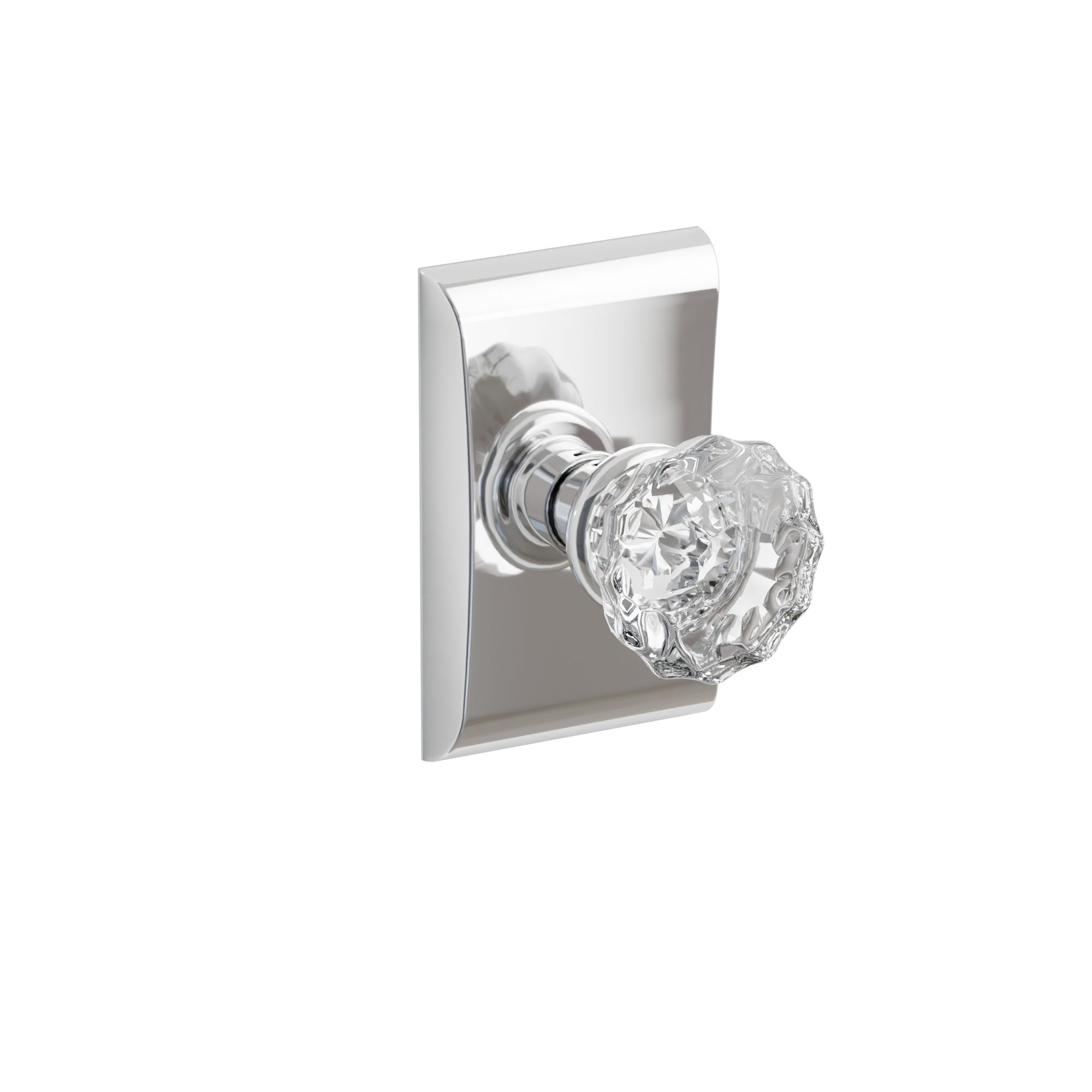 Emtek Astoria Glass Knob Set with Neos Rosette